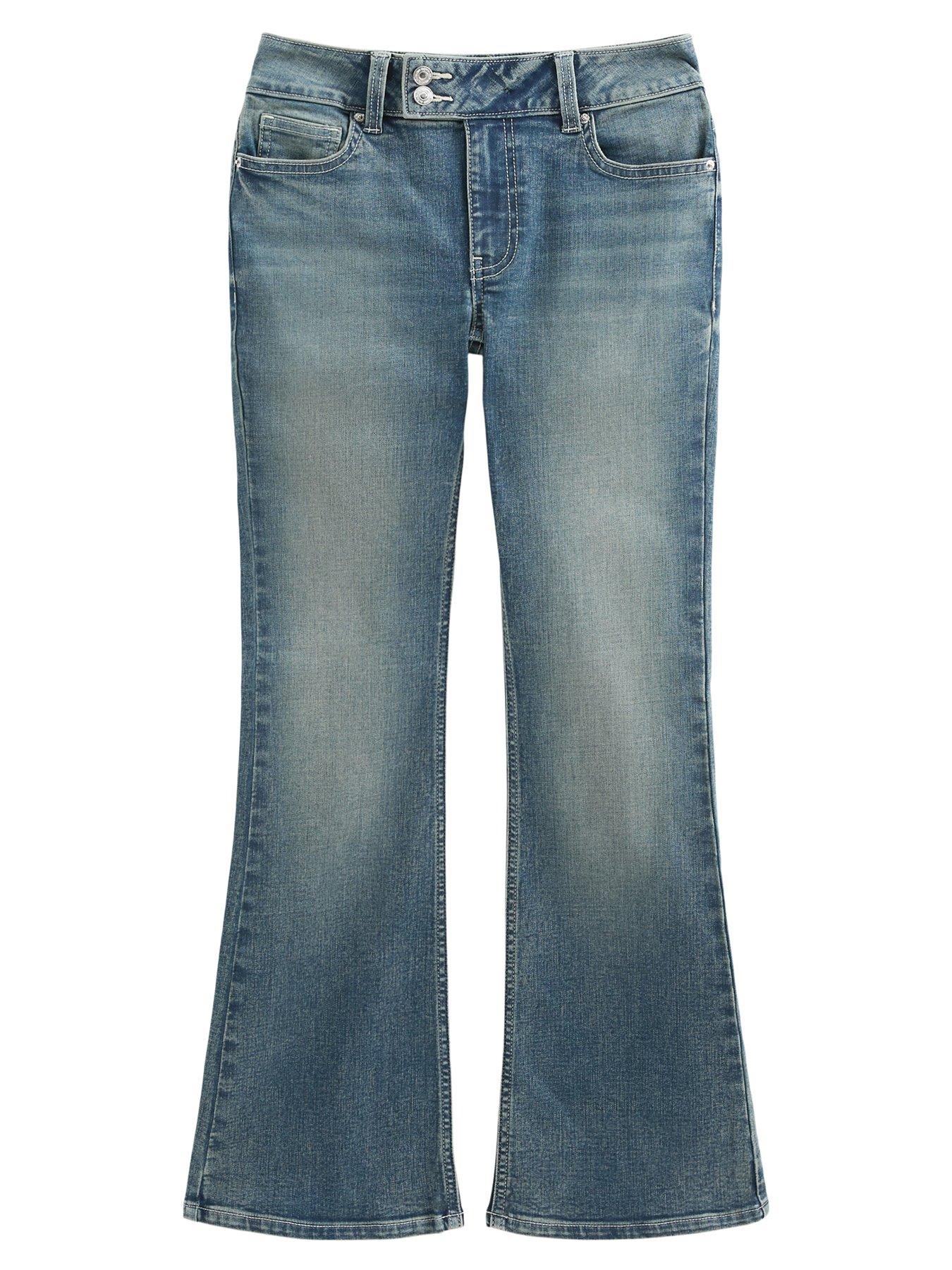 Image 7 of 7 of New Look 915 Girls Low Rise Flared 5-Pocket Jeans - Blue