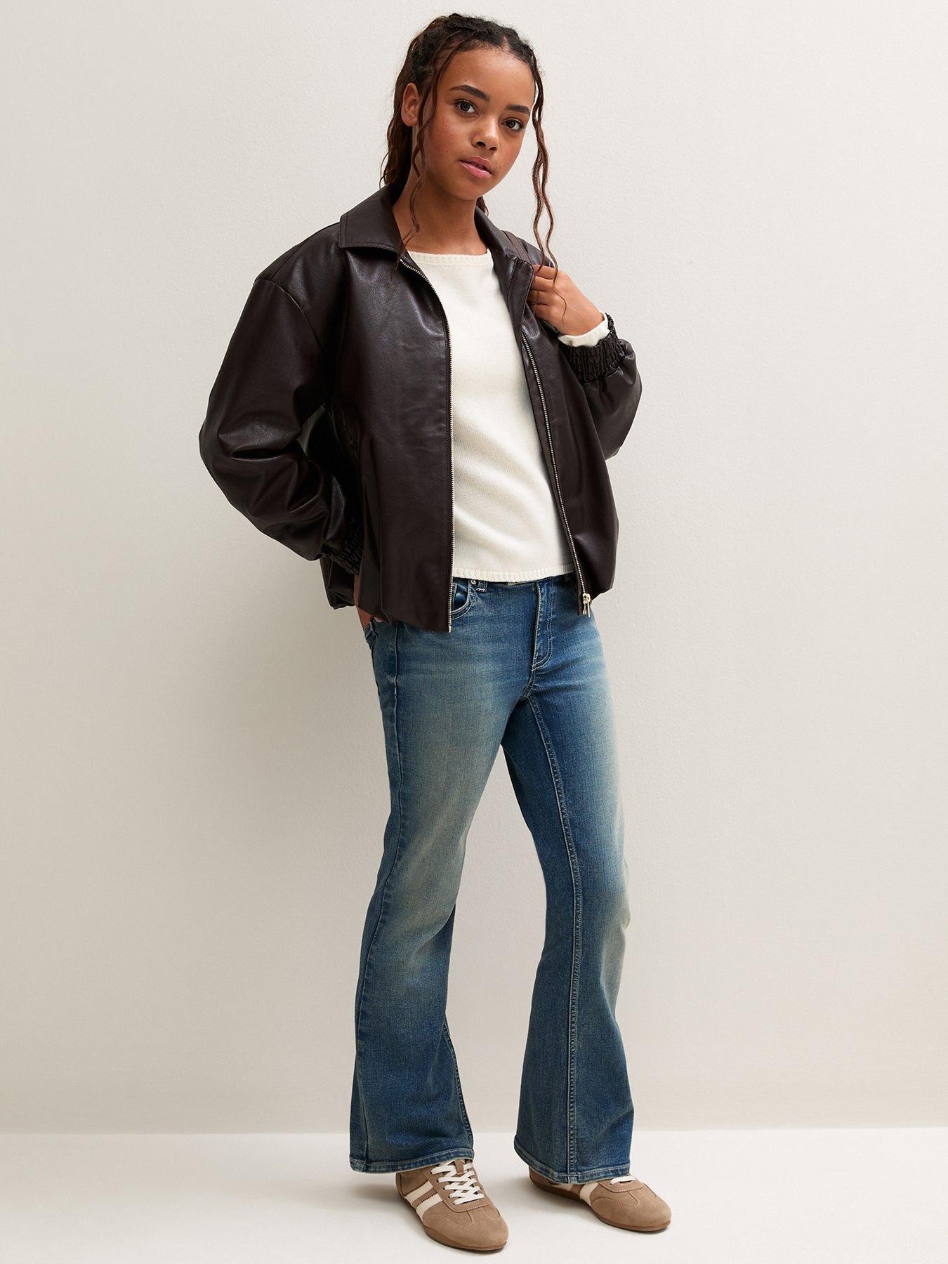 Image 3 of 5 of New Look 915 New Look 915 Girls Slash Neck Soft Knit Jumper - Off White