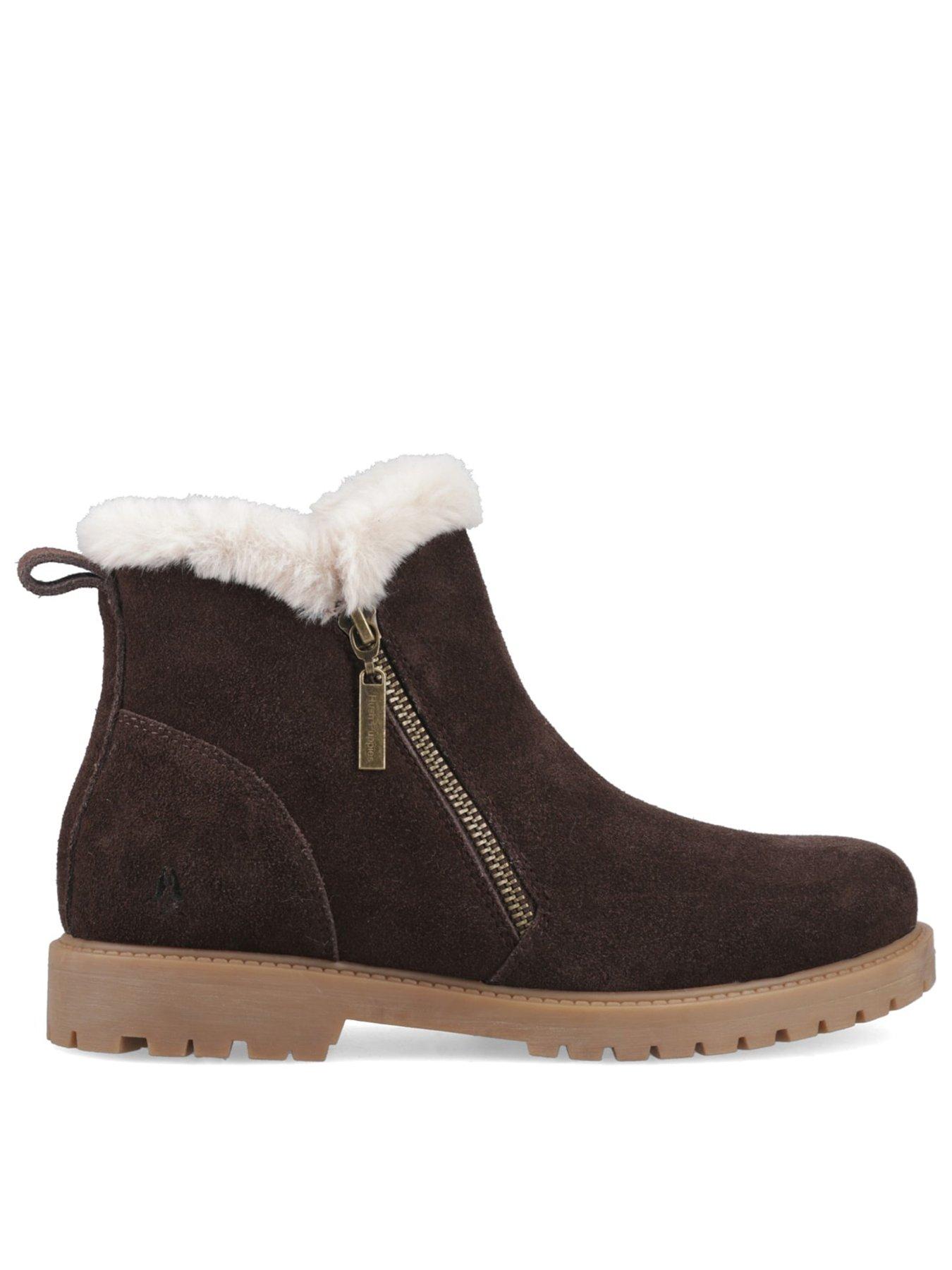 Hush Puppies Hollis Zip Boot - Brown