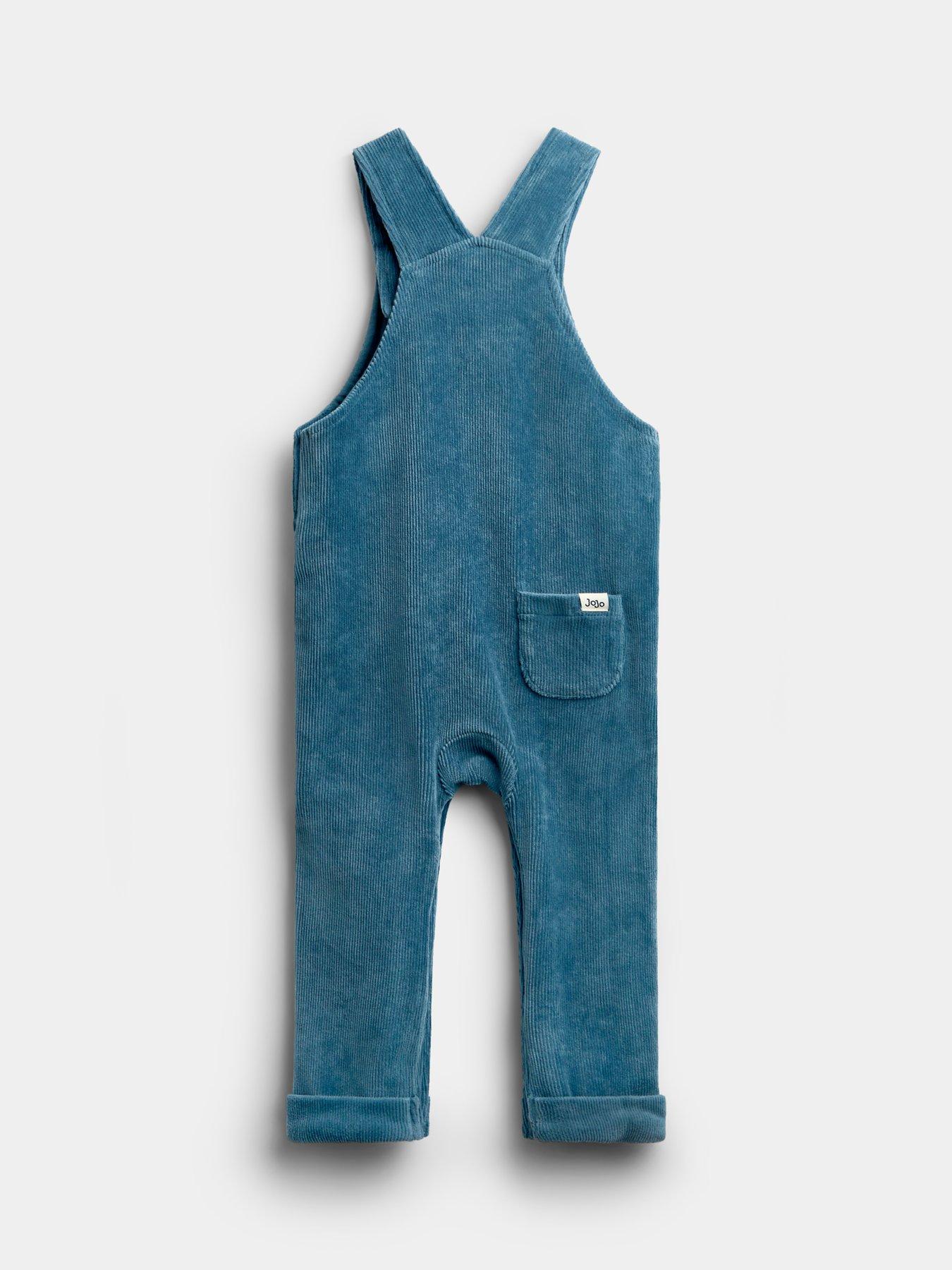 Image 4 of 6 of JoJo Maman Bebe Baby Boys Fox Dungaree Set - Blue