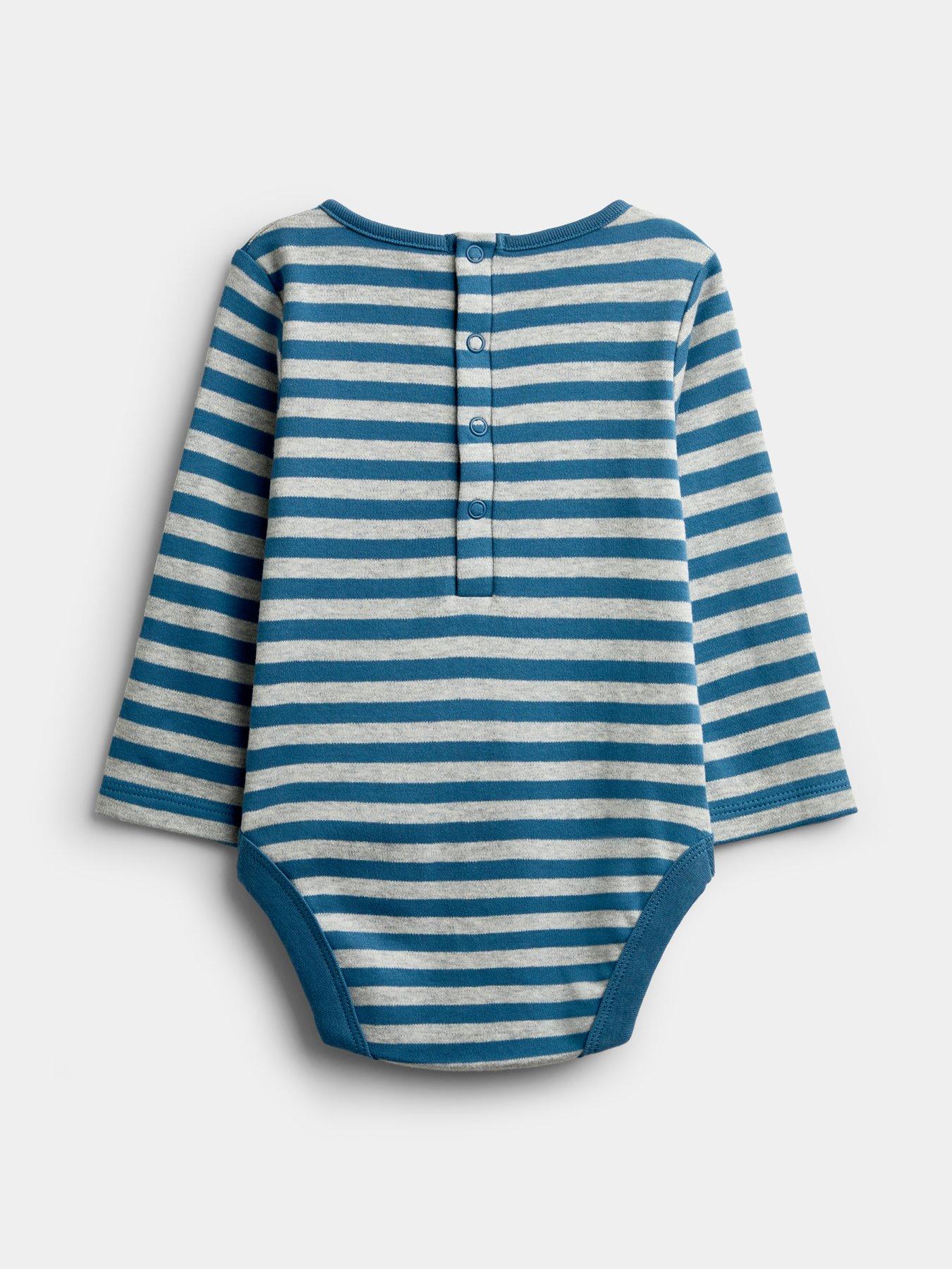 Image 6 of 6 of JoJo Maman Bebe Baby Boys Fox Dungaree Set - Blue
