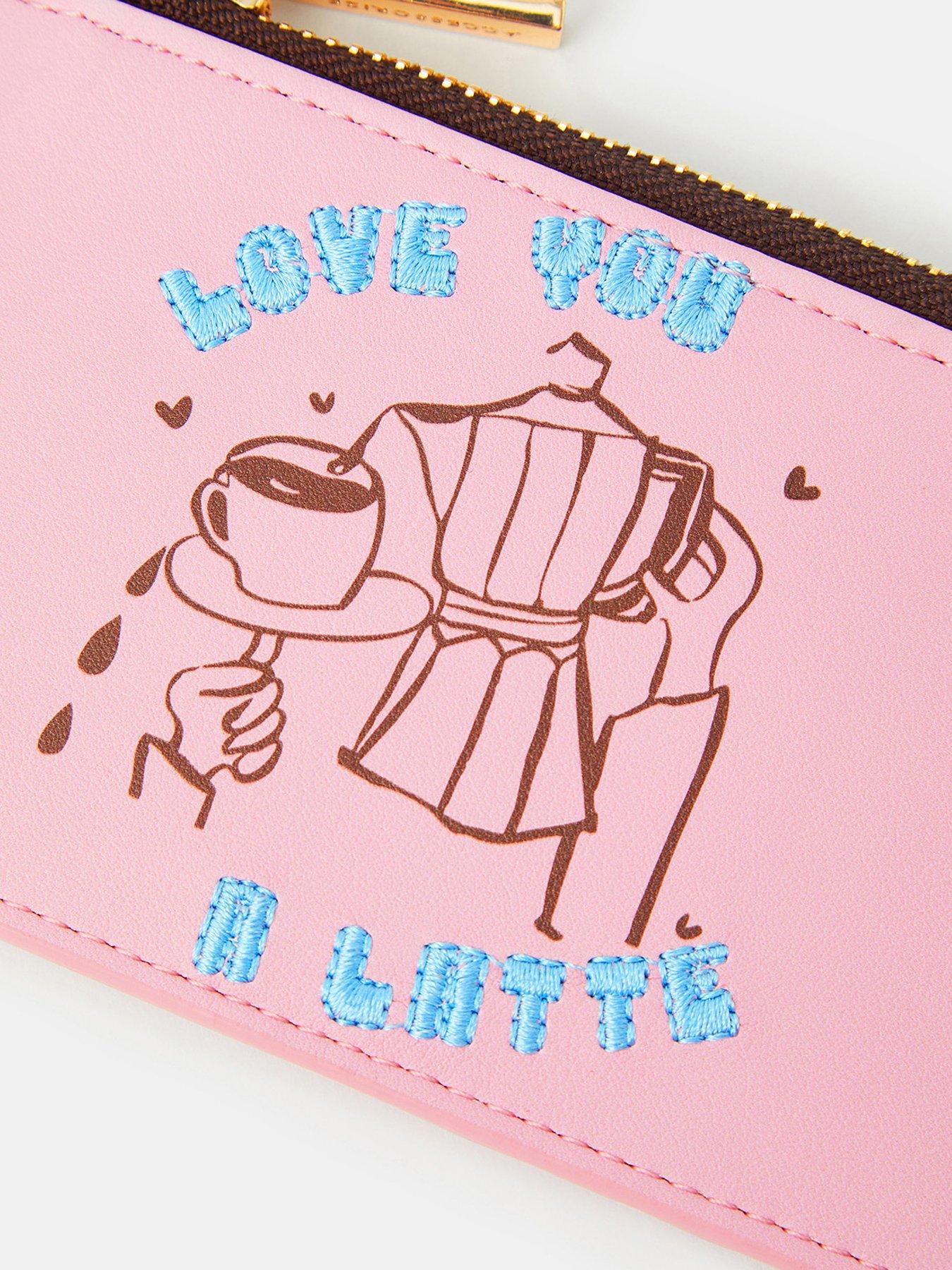 Image 3 of 3 of Accessorize Love You A Latte Card Holder - Pink