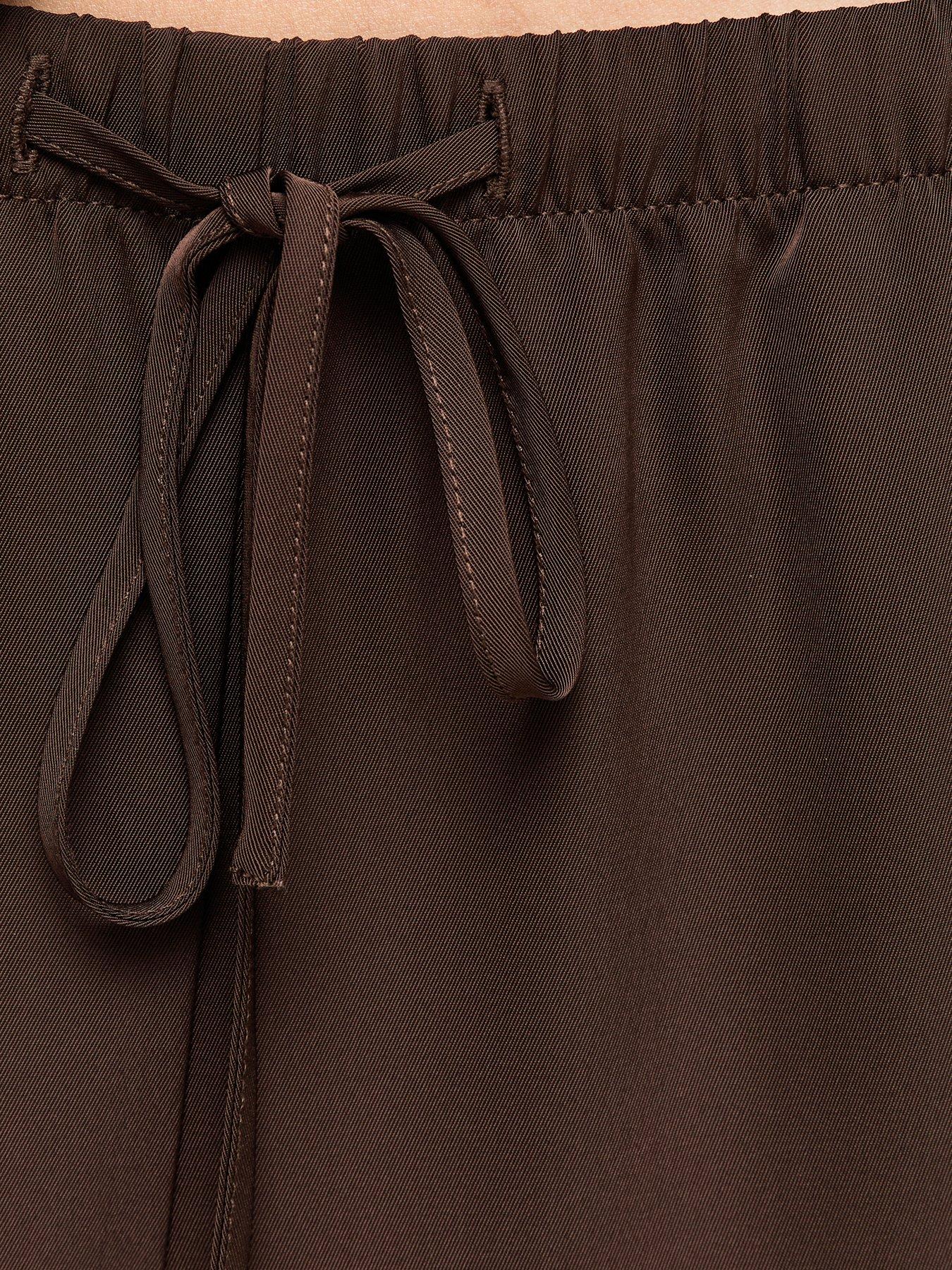 Image 5 of 5 of New Look Women's Satin Wide Leg Trousers - Brown