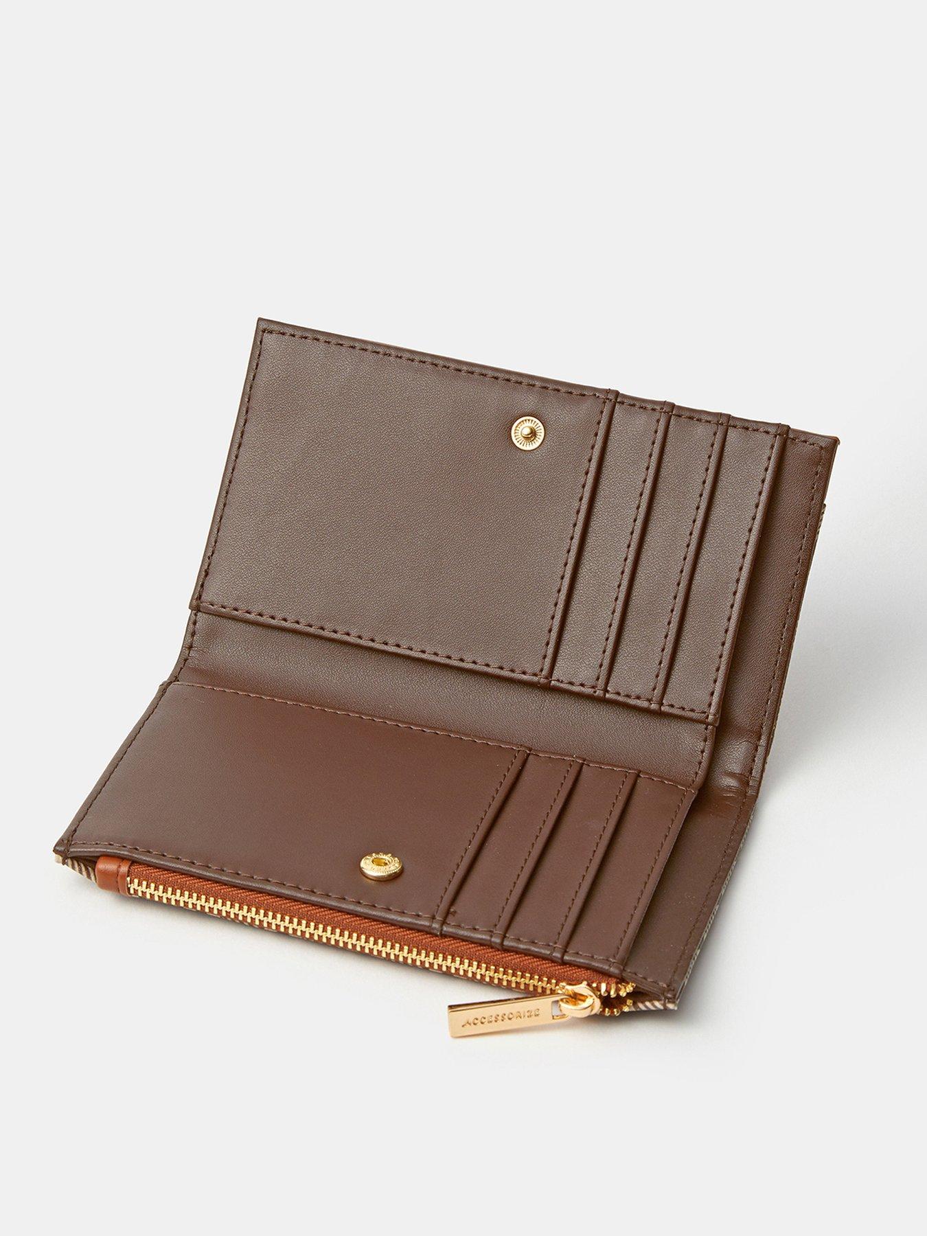 Image 3 of 3 of Accessorize Monogram Print Slimline Purse - Multi