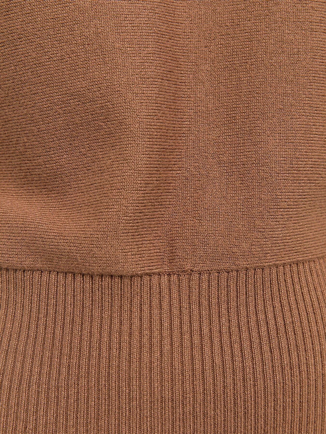 Image 5 of 5 of New Look Womens High Neck Batwing Sleeve Knitted Jumper - Brown