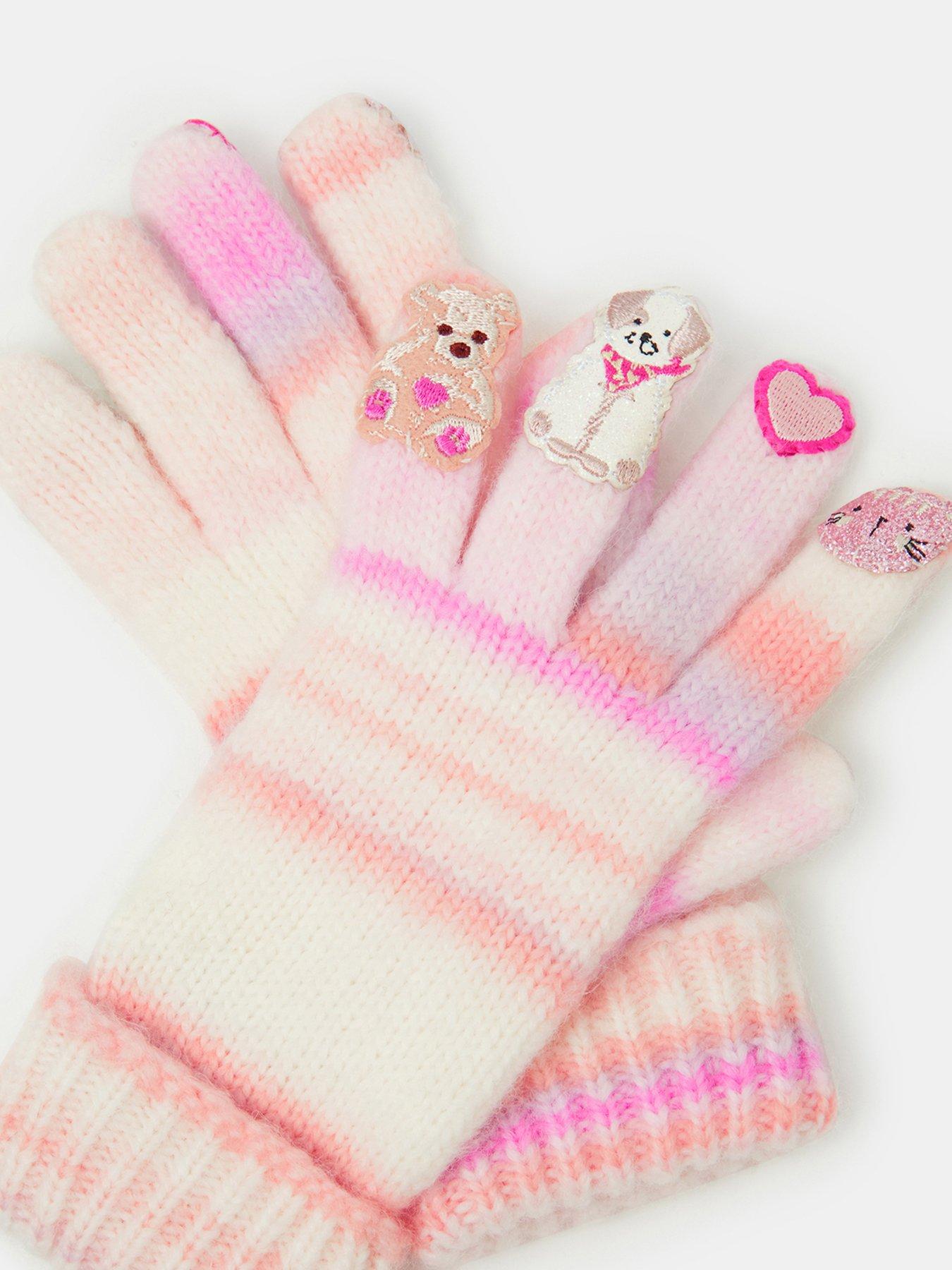 Image 2 of 2 of Accessorize Girls Ombre Character Gloves - Multi