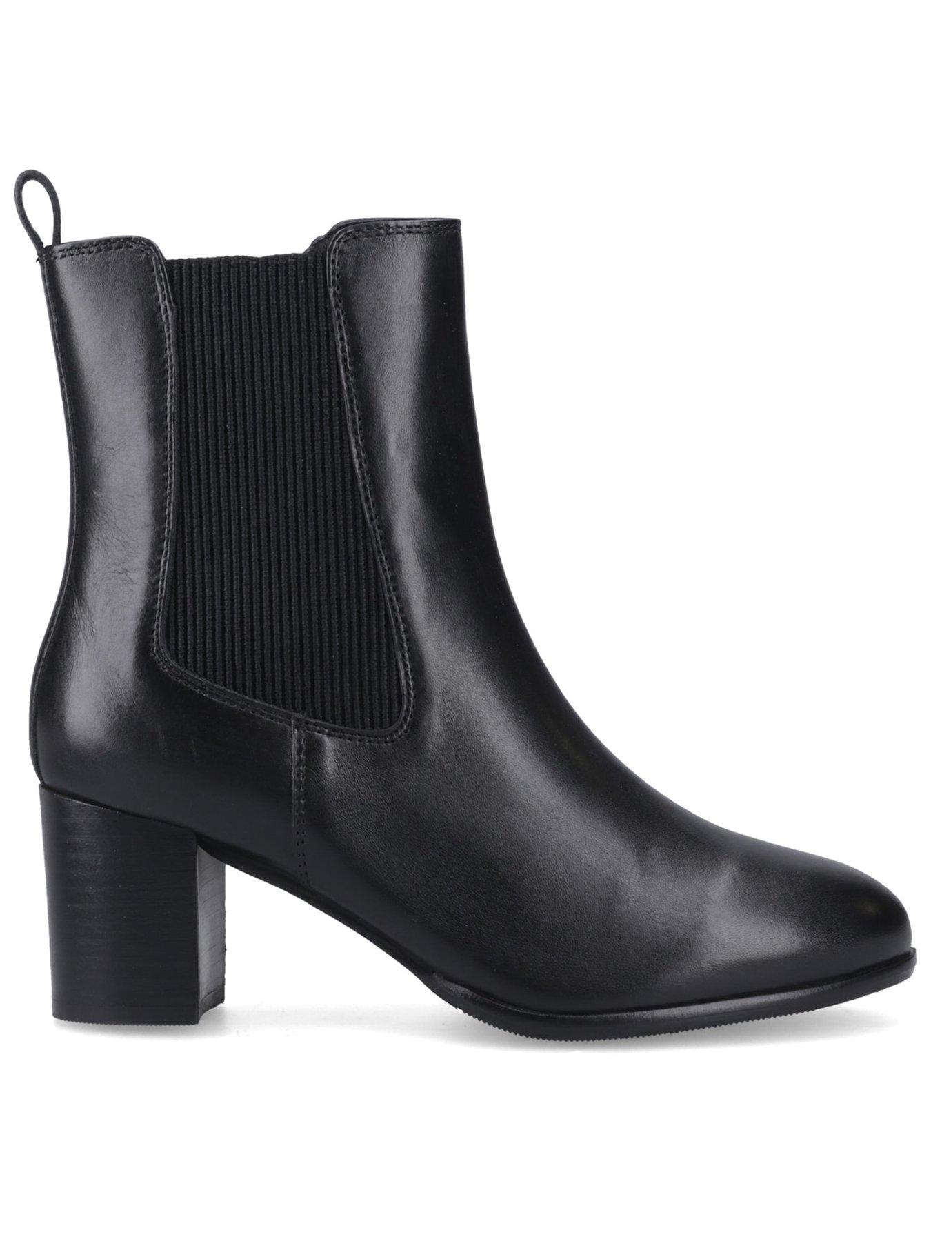 Hush Puppies Camellia Heeled Boot - Black
