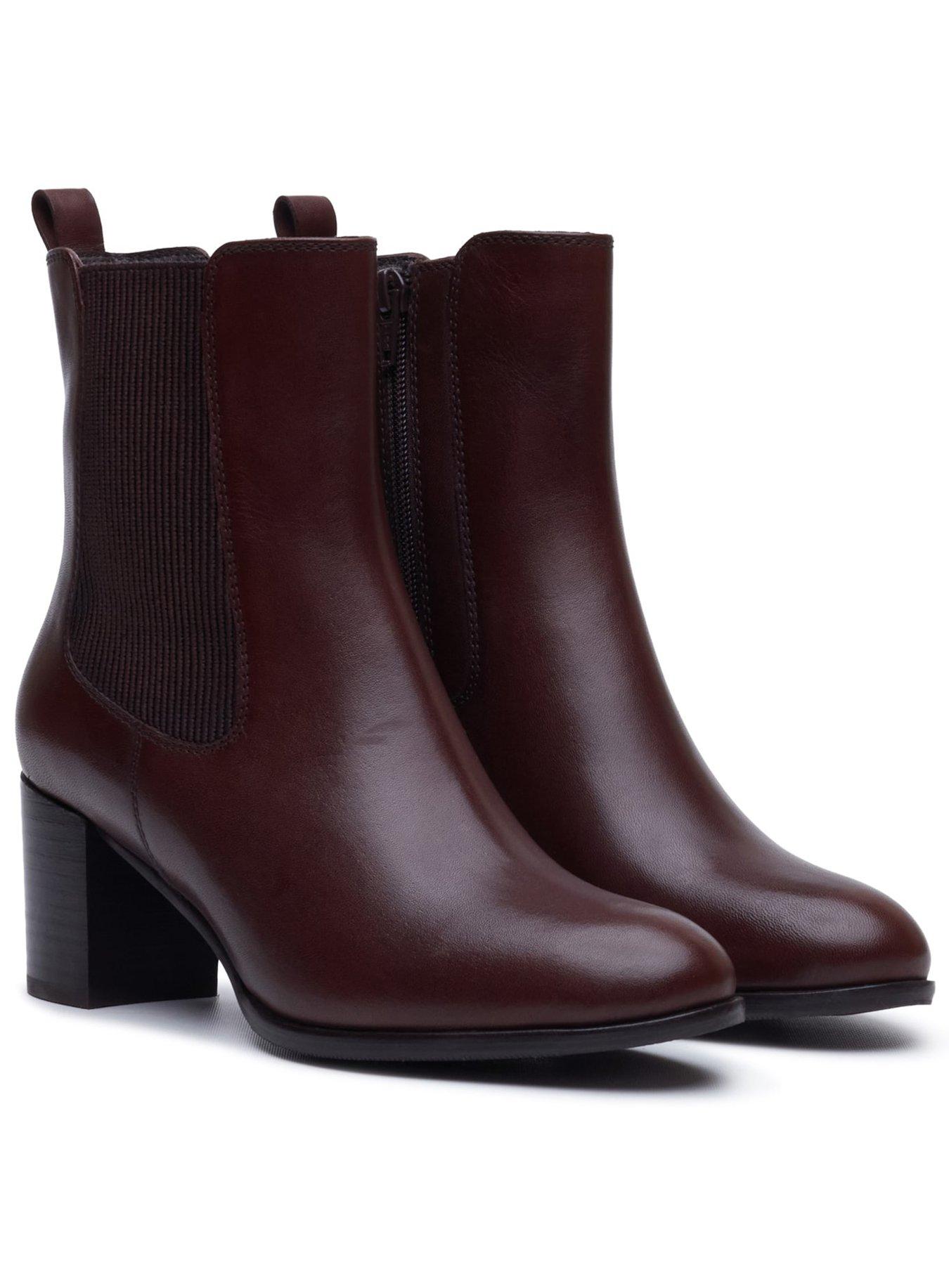 Hush Puppies Camellia Heeled Boot - Red