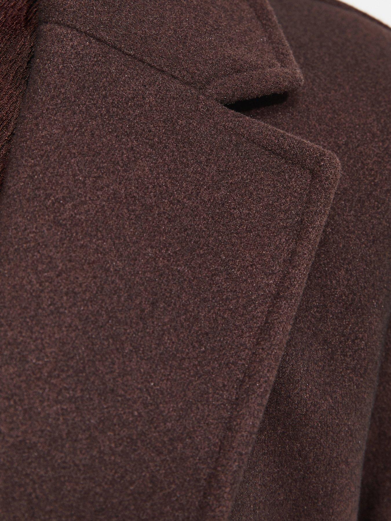 Image 6 of 6 of New Look Brown Open Front Longline Formal Coat