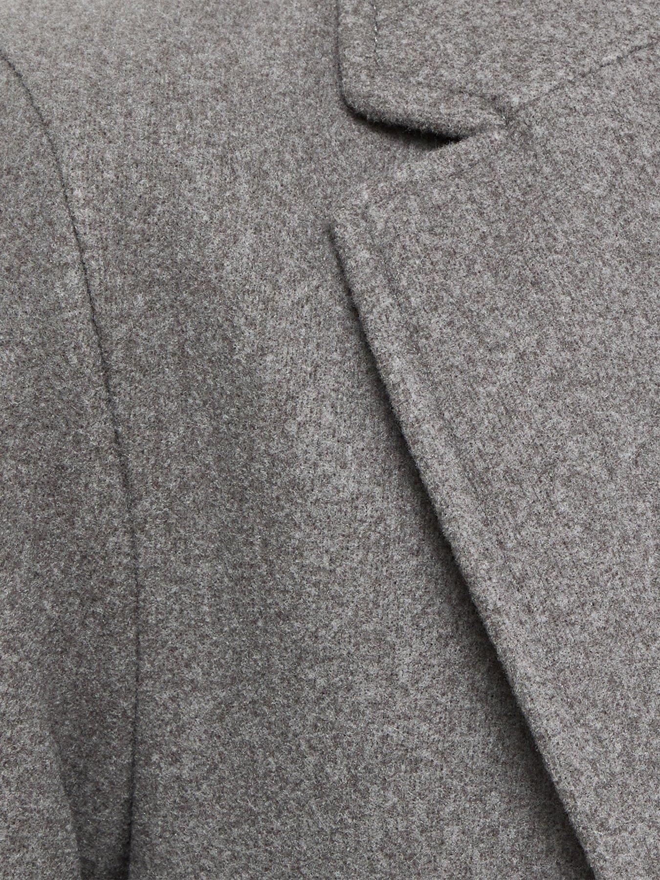 Image 5 of 5 of New Look Womens Open Front Longline Tailored Coat - Grey