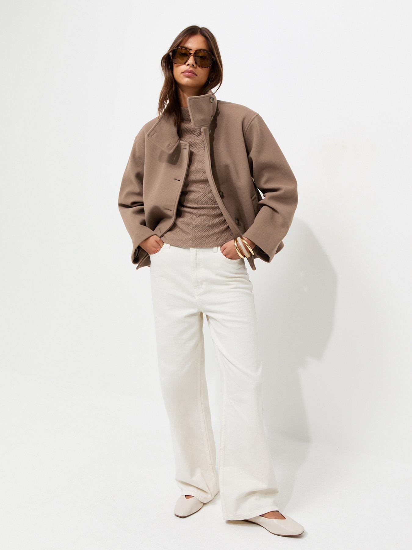 Image 3 of 6 of New Look Mink Woven Funnel Neck Jacket