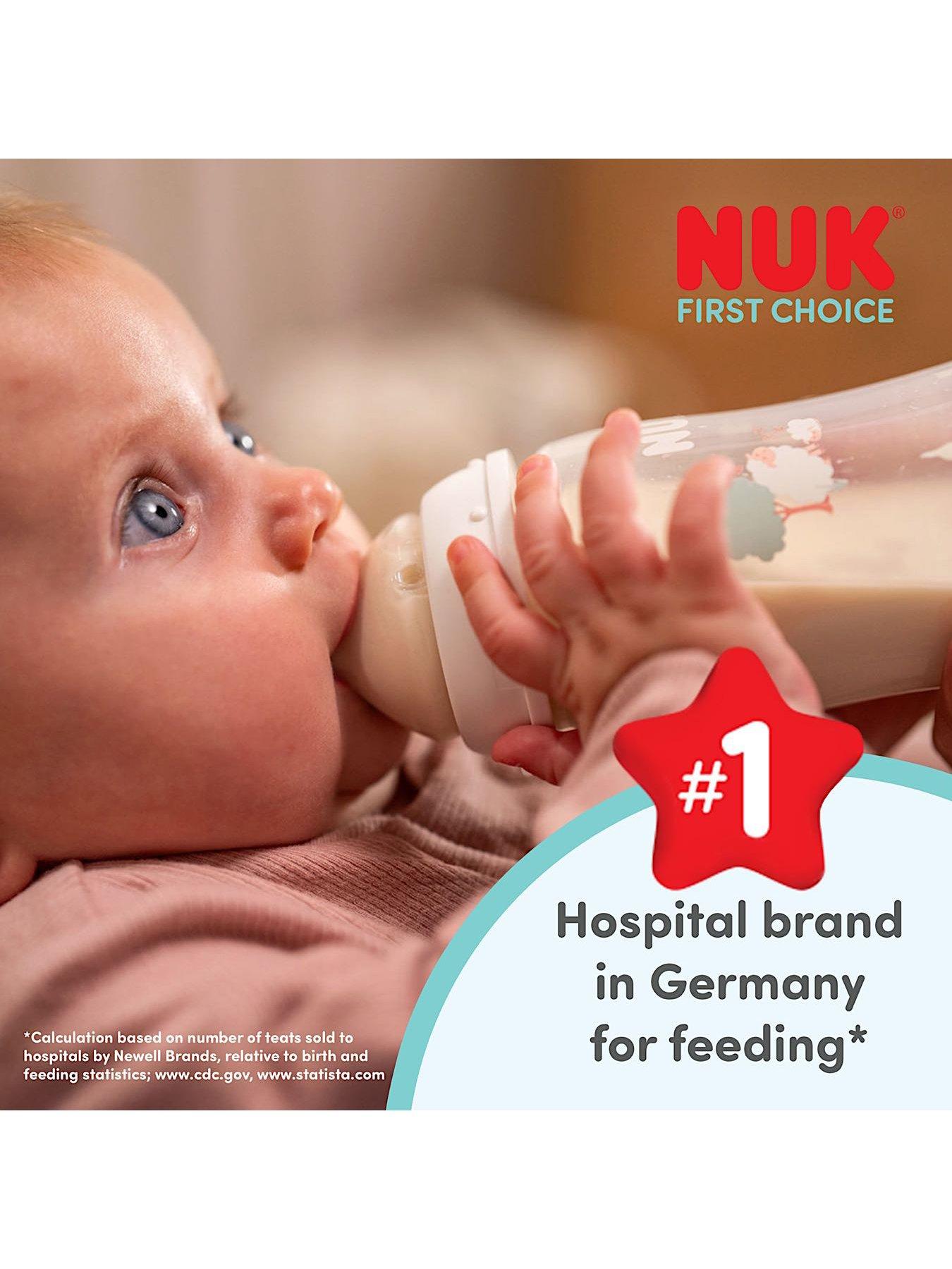 Nuk First Choice 4 Pack Bottle Set- Boys
