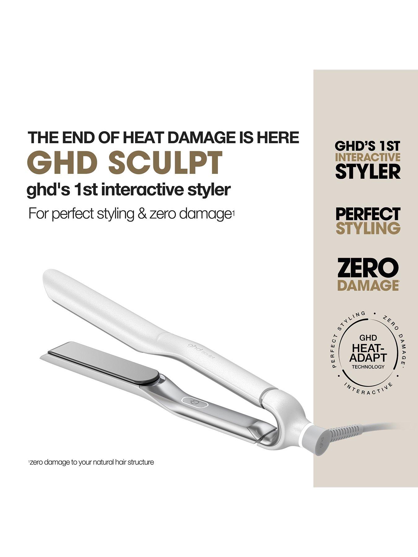 Image 3 of 7 of ghd Sculpt Interactive Hair Straightener - In White