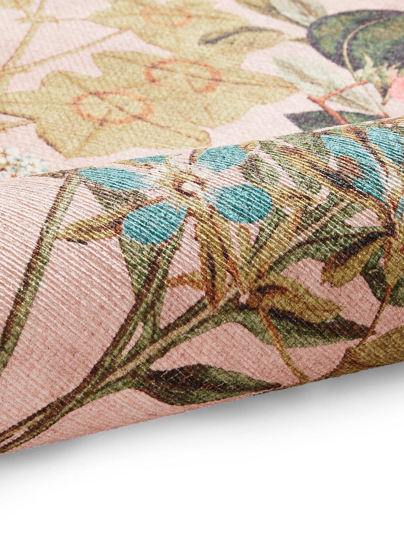 Image 5 of 5 of Clarke & Clarke Passiflora Blush Washable Rug