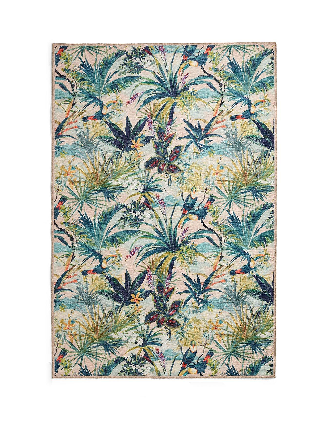Image 2 of 5 of Clarke & Clarke Toucan Blush Washable Rug