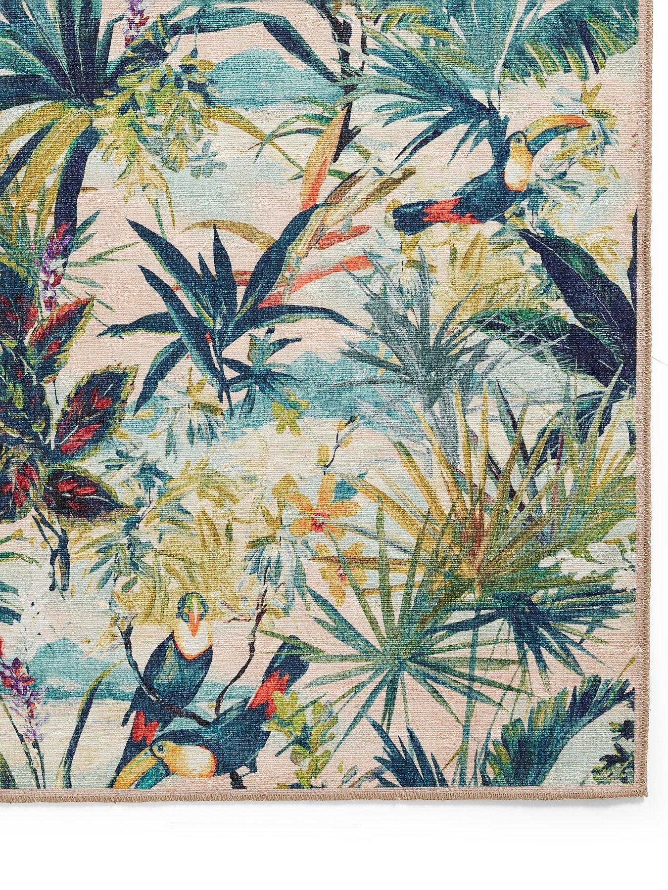 Image 3 of 5 of Clarke & Clarke Toucan Blush Washable Rug
