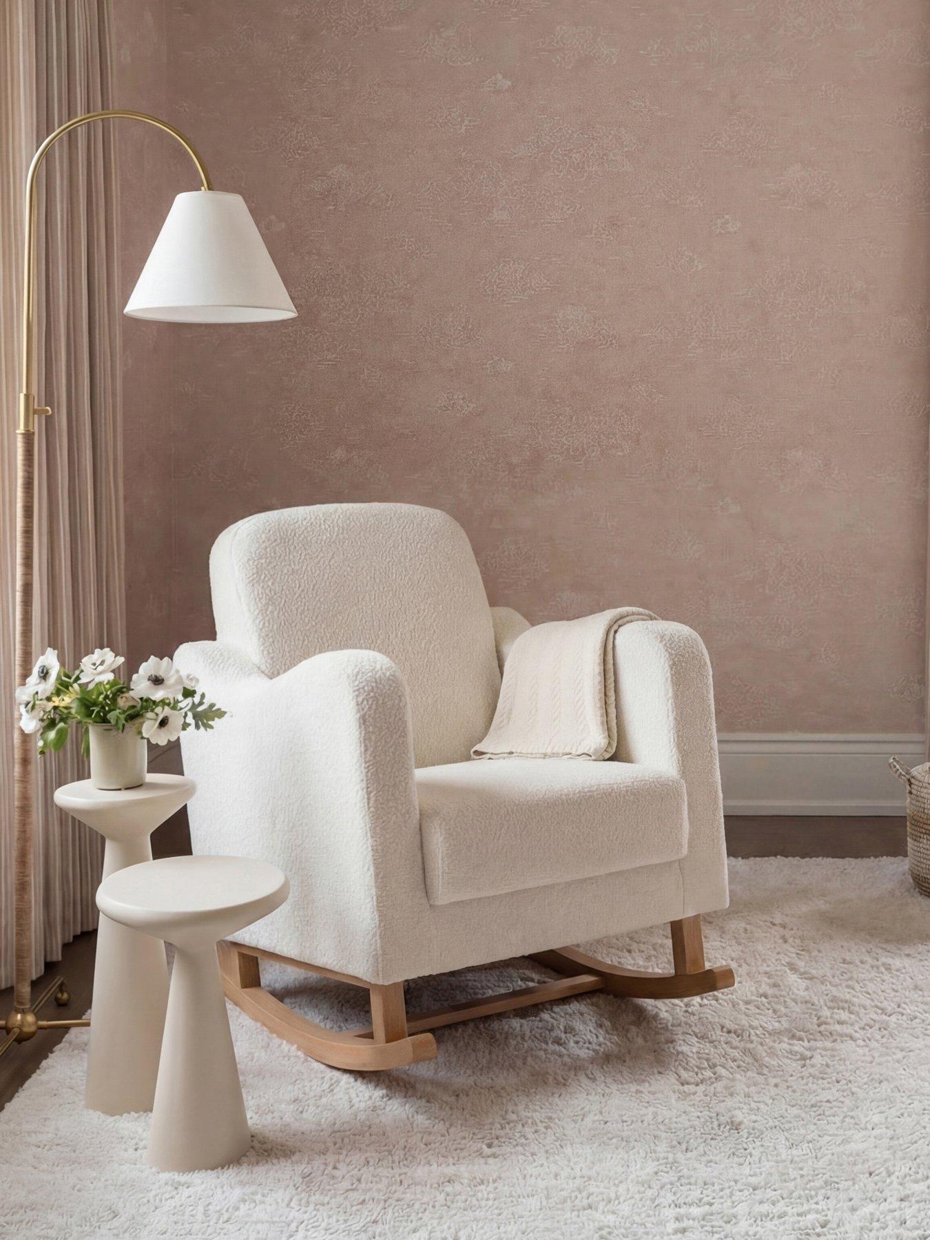 Image 1 of 5 of Bebe & Beyond Soother Nursing Chair Off White Boucle