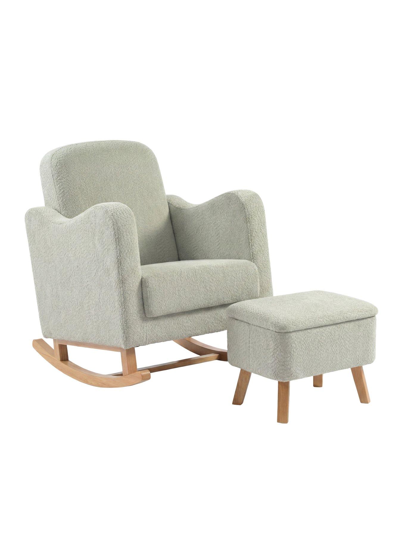 Image 3 of 6 of SOOTHER NURSING CHAIR & STOOL SAGE BOUCLE