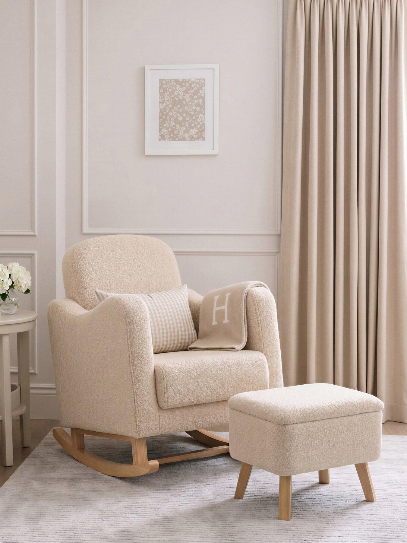 Bebe & Beyond Soother Nursing Chair  &  Stool Oat Ted