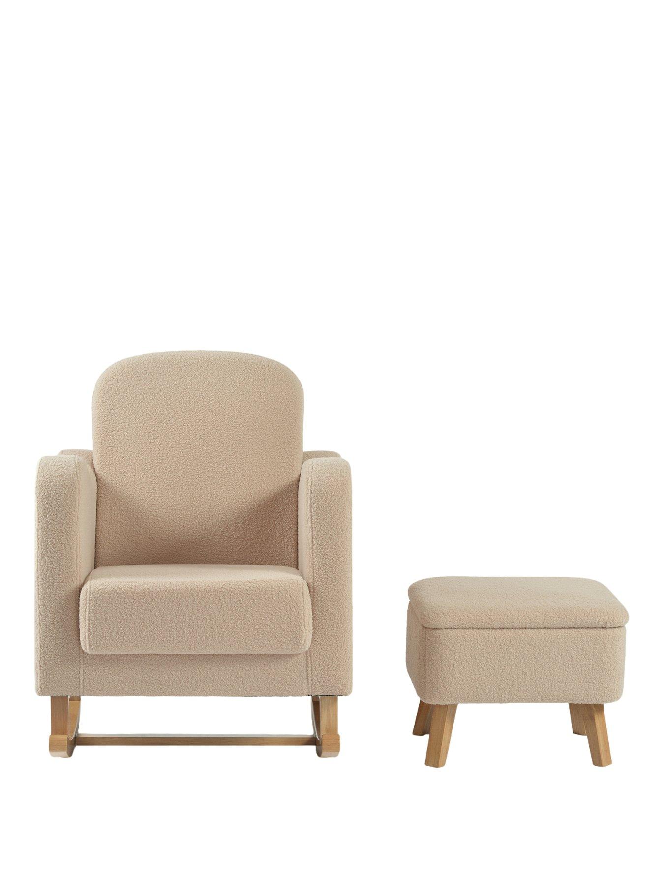 Image 2 of 6 of Bebe & Beyond Soother Nursing Chair &amp; Stool Oat Ted