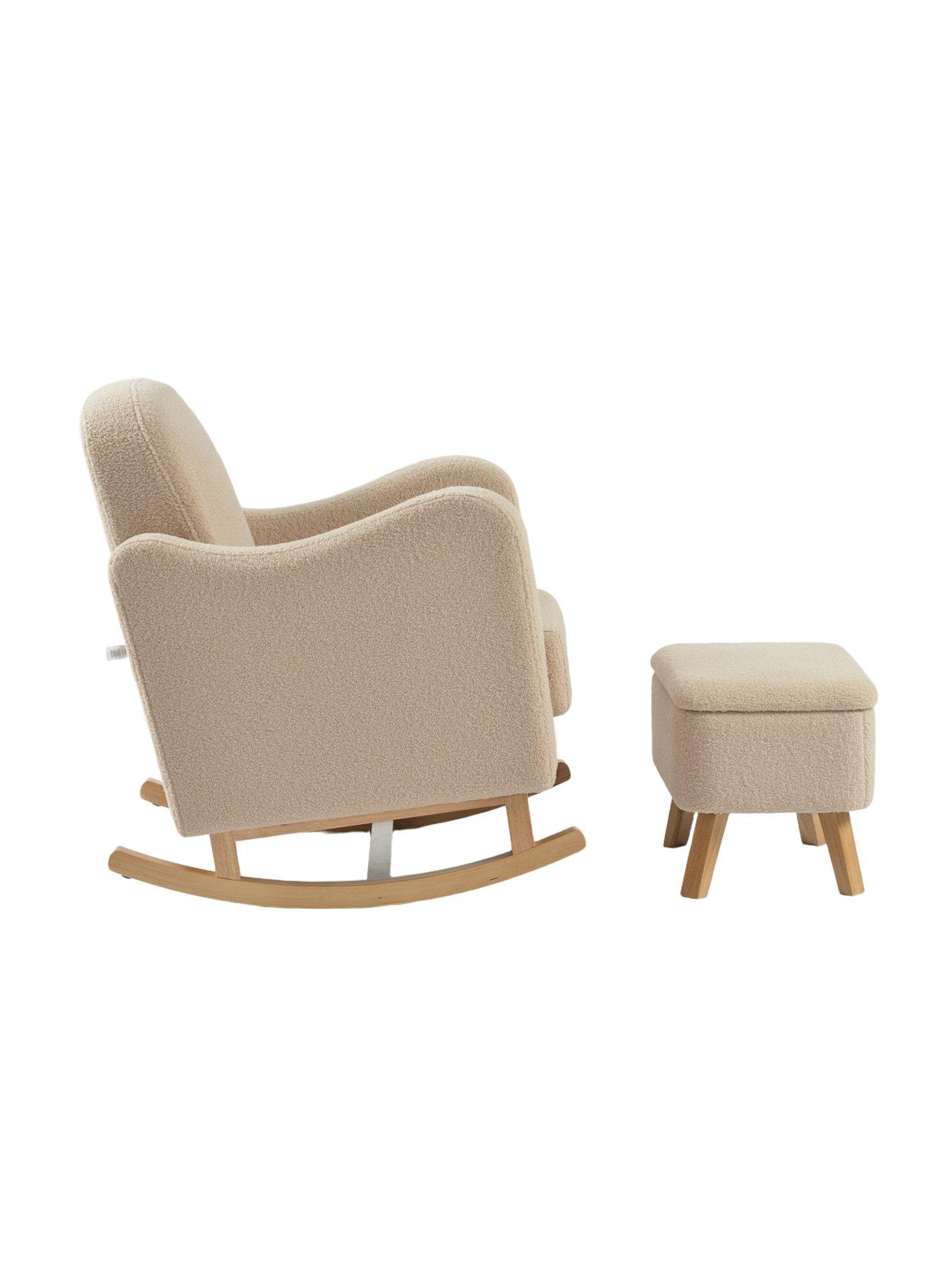 Image 4 of 6 of Bebe & Beyond Soother Nursing Chair &amp; Stool Oat Ted