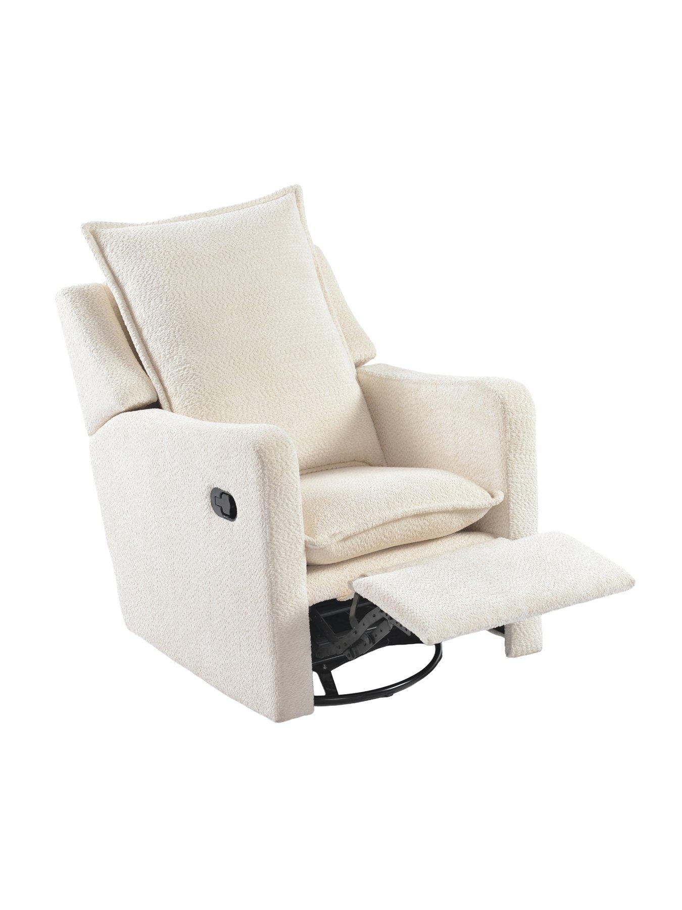 Image 6 of 7 of Bebe & Beyond Nestler Nursing Chair Off White Boucle