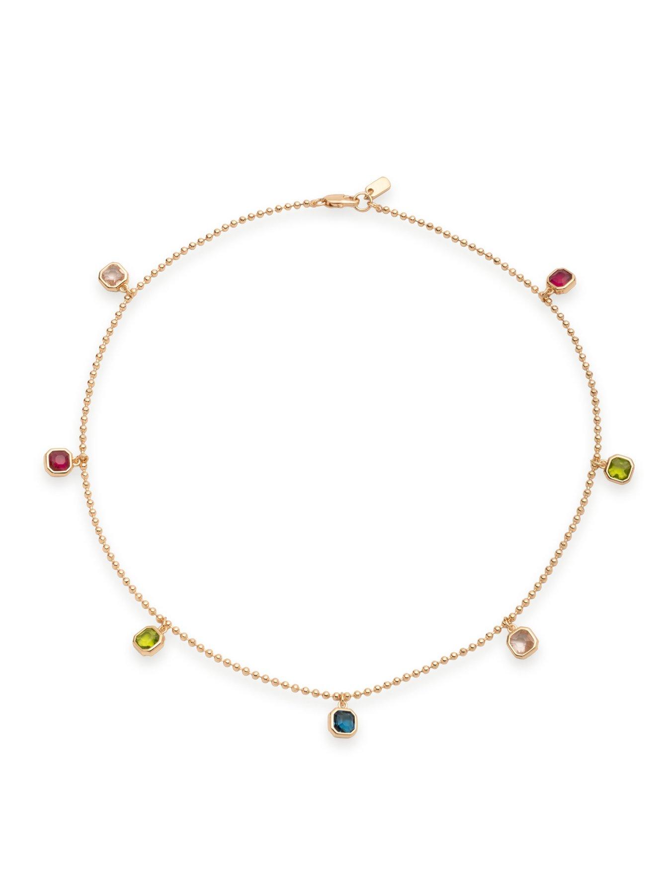 Image 2 of 4 of Lauren by Ralph Lauren Lauren Ralph Lauren Gold Tone & Multi Charm Necklace