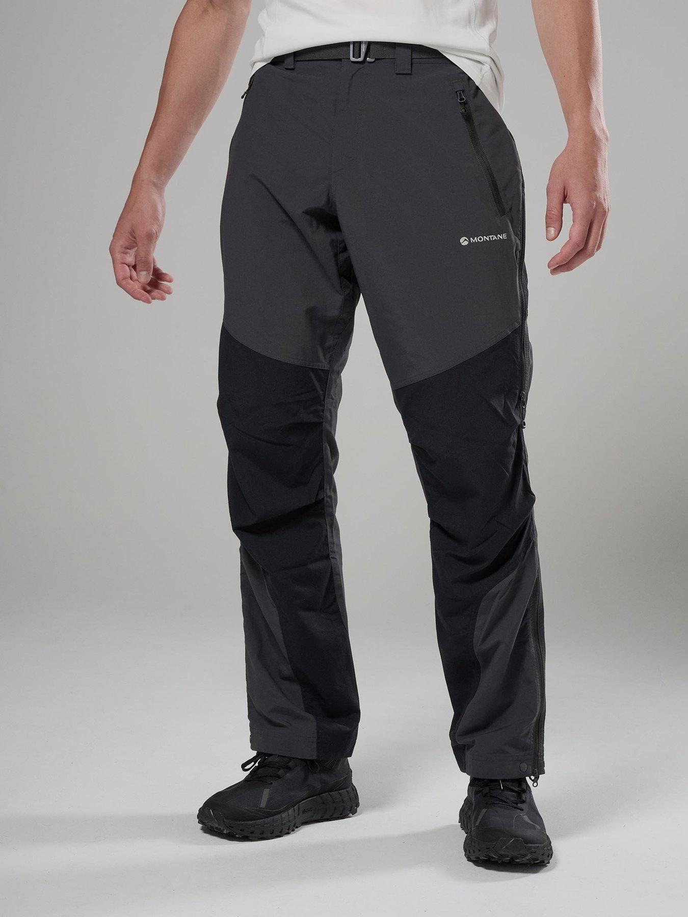 Montane Mens Terra Regular Length Trousers - Grey/black