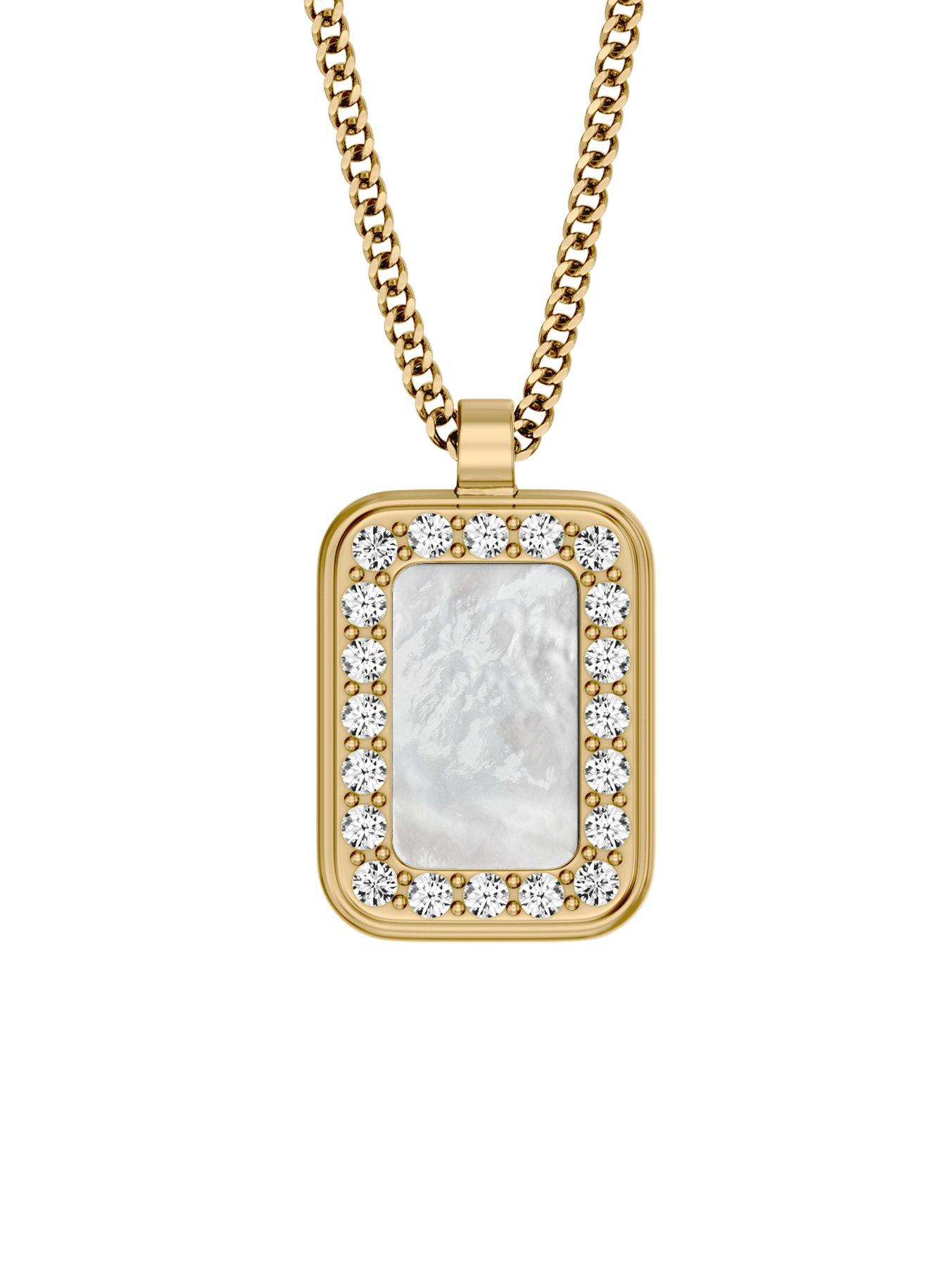 Image 3 of 7 of Fossil Raquel Mother-of-Pearl Pendant Necklace - Gold