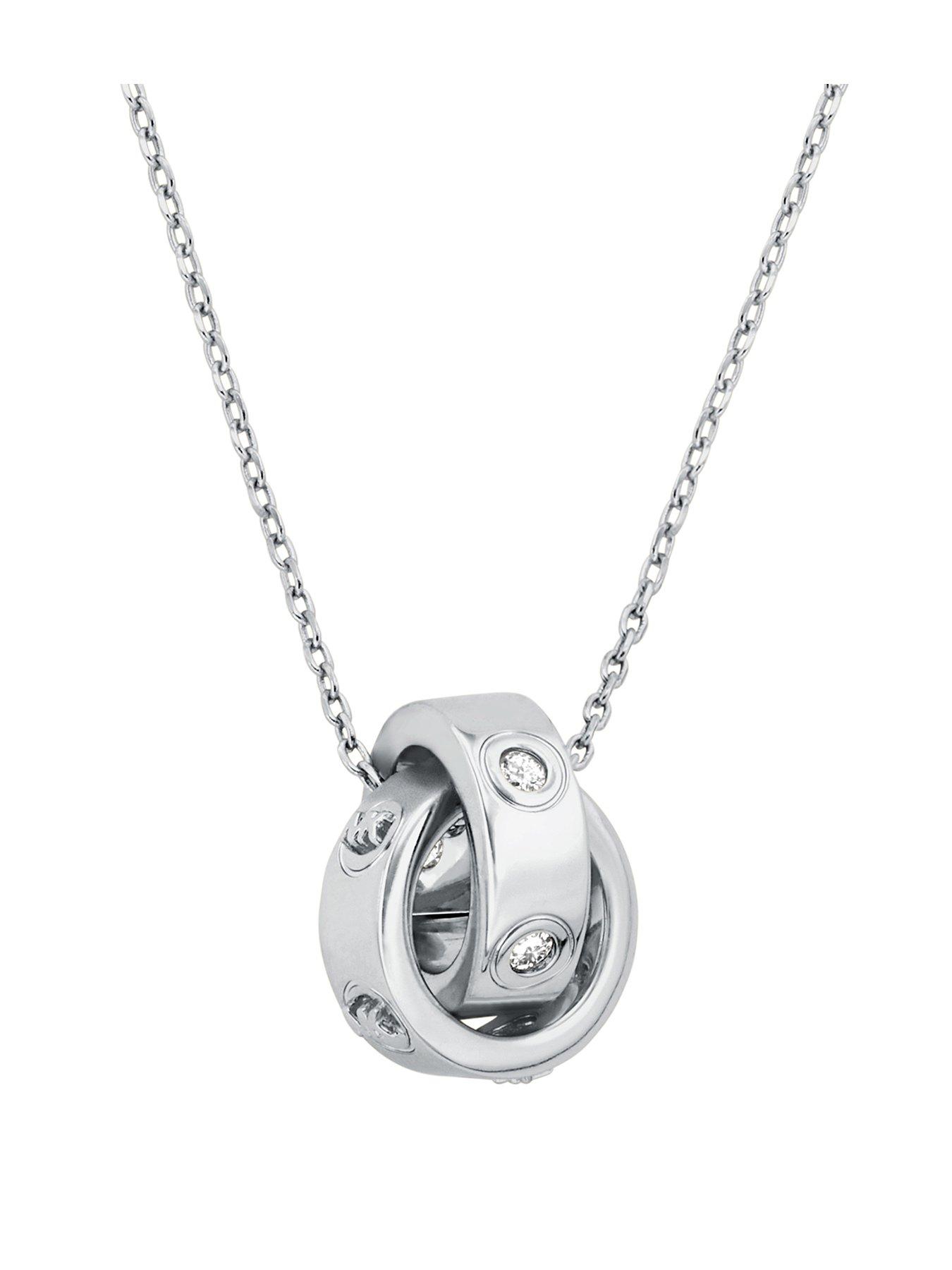 Image 1 of 4 of Michael Kors Michael Kors Women's Logo Boyfriend Pendant Necklace, MKJ8654040