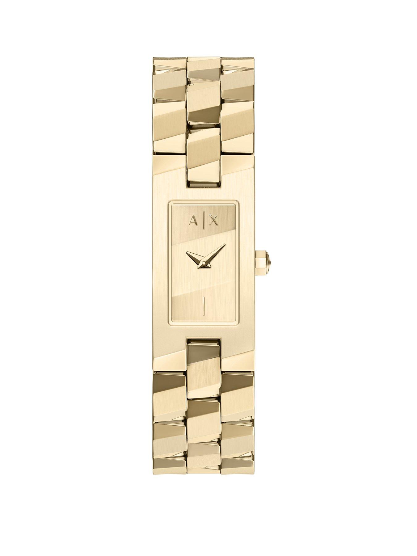 Armani Exchange Armani Exchange Women's Two-Hand Gold-Tone Stainless Steel Watch, AX4701