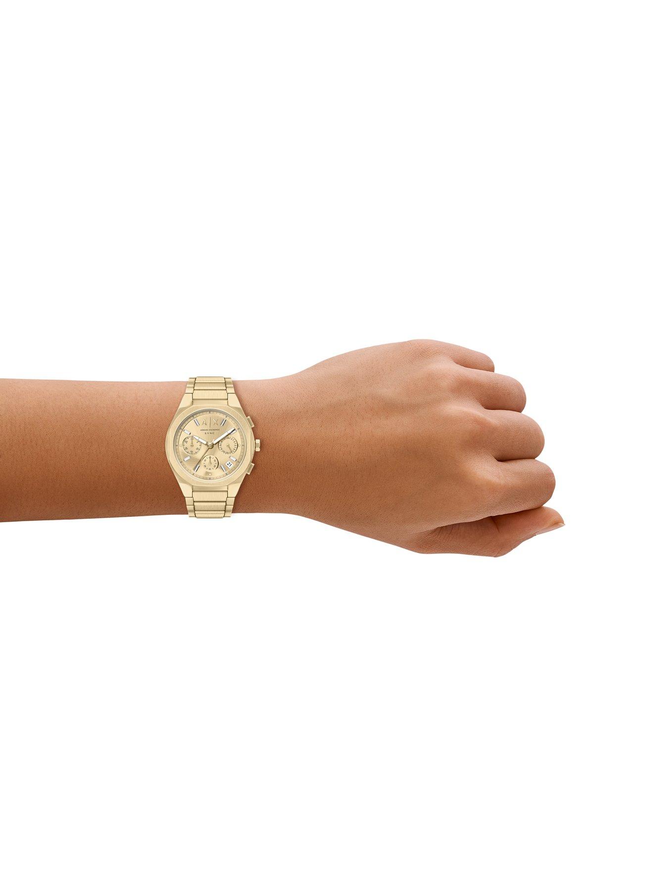 Image 3 of 7 of Armani Exchange Sync Chronograph Gold-Tone Stainless Steel Watch