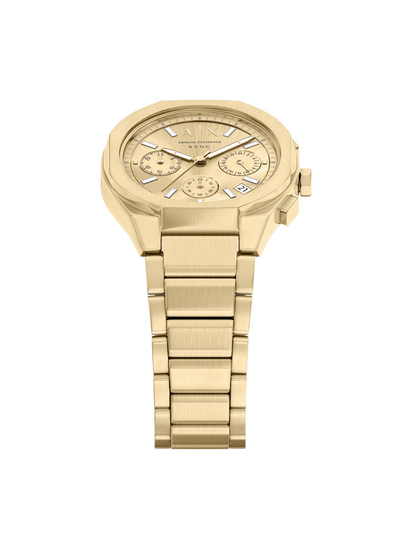 Image 5 of 7 of Armani Exchange Sync Chronograph Gold-Tone Stainless Steel Watch