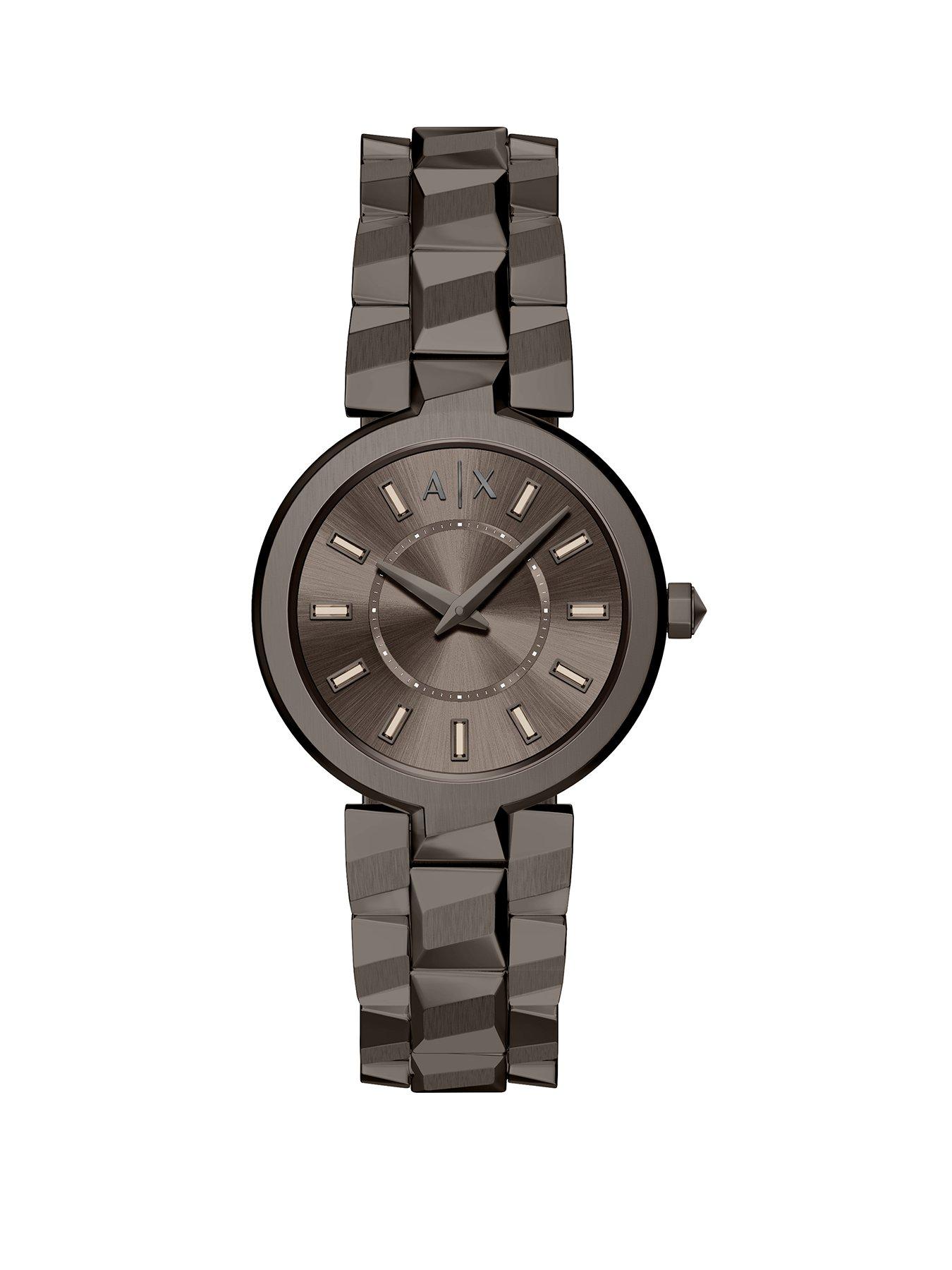 Image 1 of 7 of Armani Exchange Audora Two-Hand Brown Stainless Steel Watch