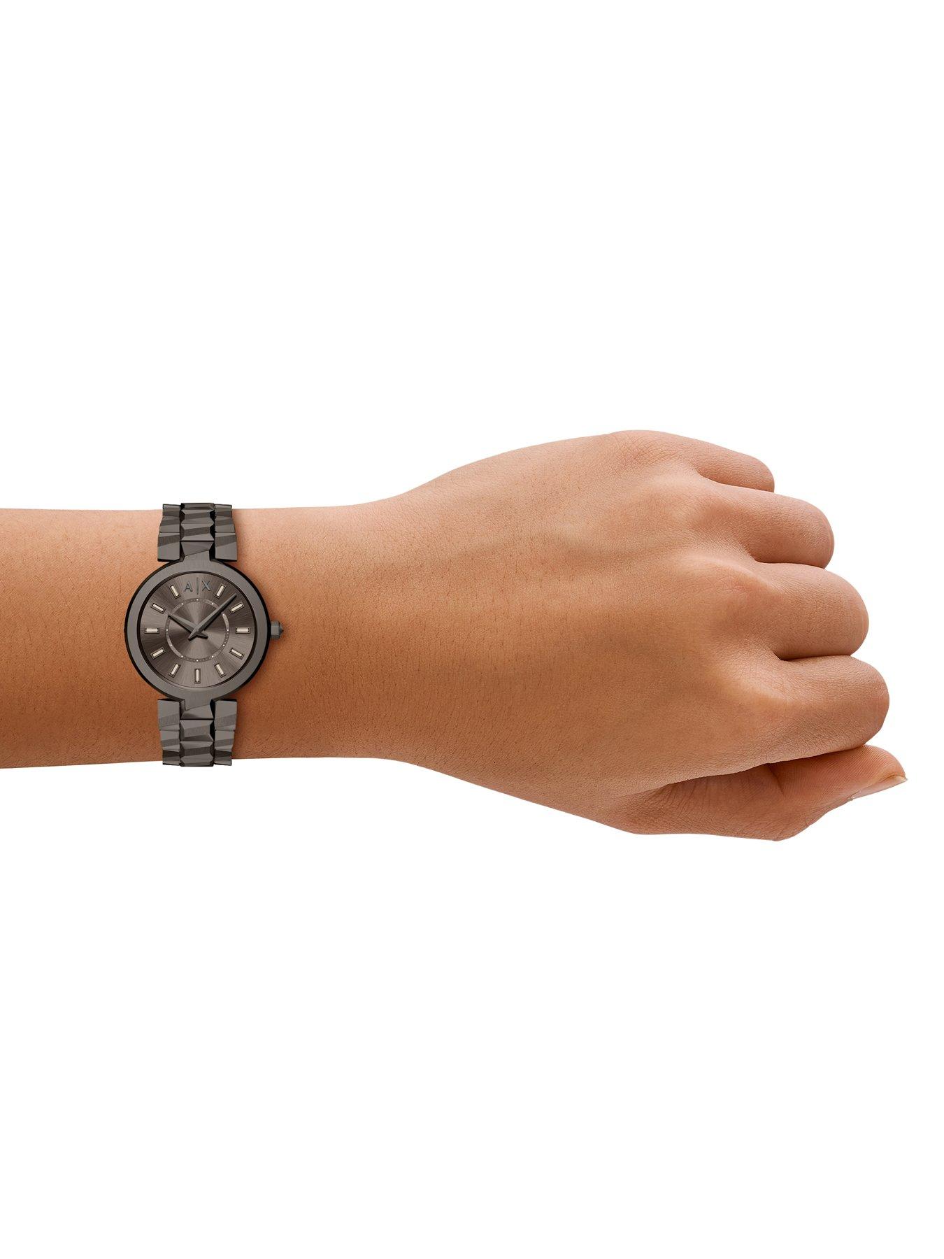 Image 3 of 7 of Armani Exchange Audora Two-Hand Brown Stainless Steel Watch