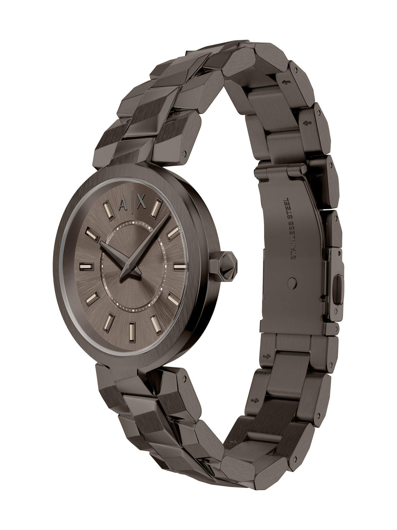 Image 6 of 7 of Armani Exchange Audora Two-Hand Brown Stainless Steel Watch