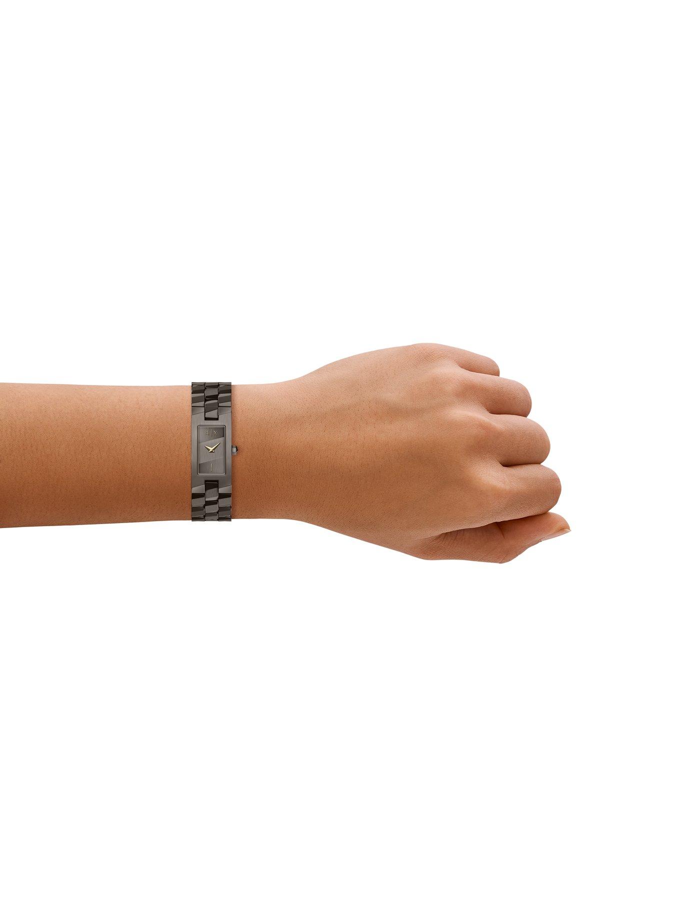 Image 3 of 7 of Armani Exchange Women's Two-Hand Brown Stainless Steel Watch, AX4703