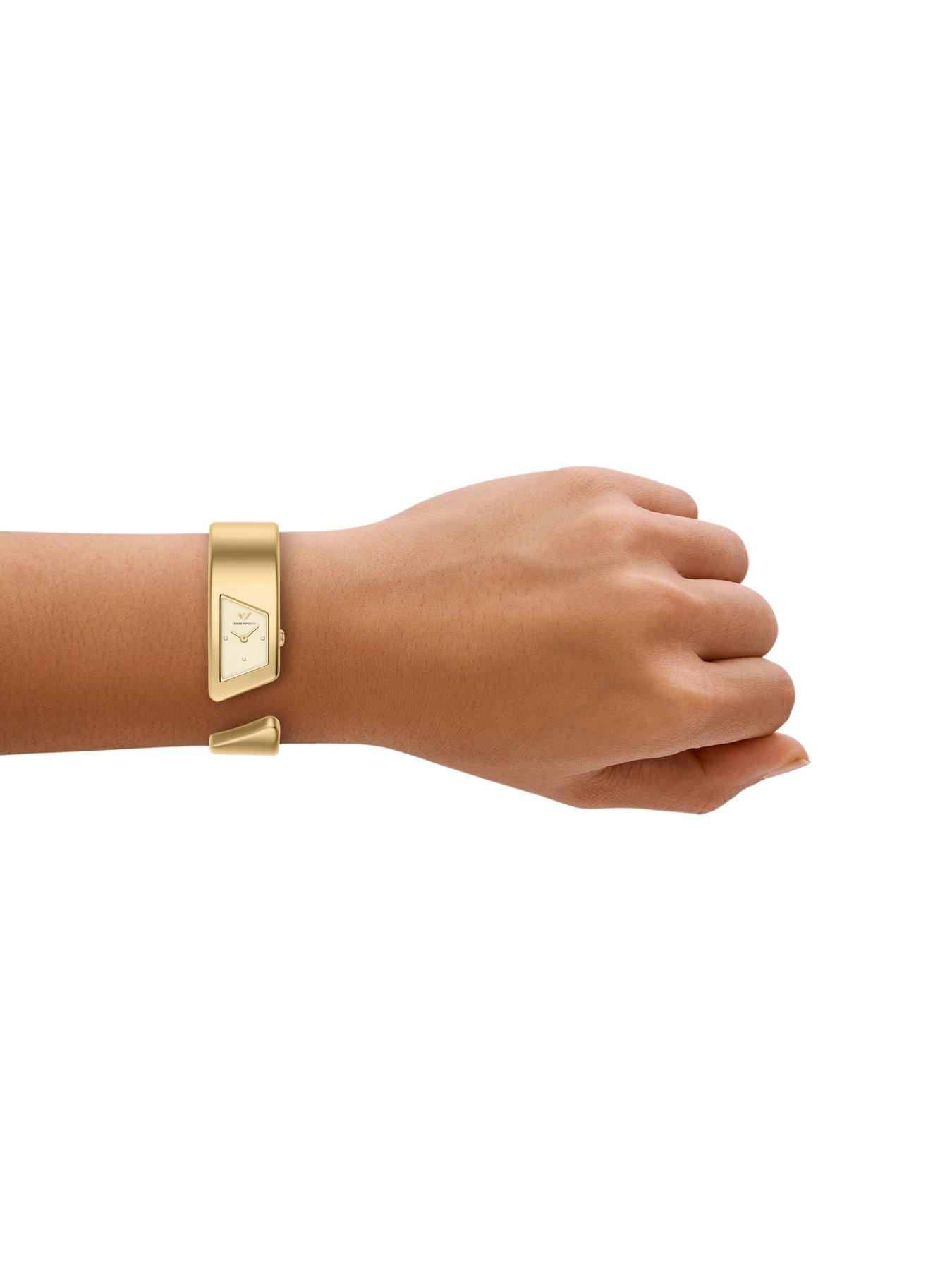 Image 3 of 7 of Emporio Armani Two-Hand Gold-Tone Stainless Steel Watch