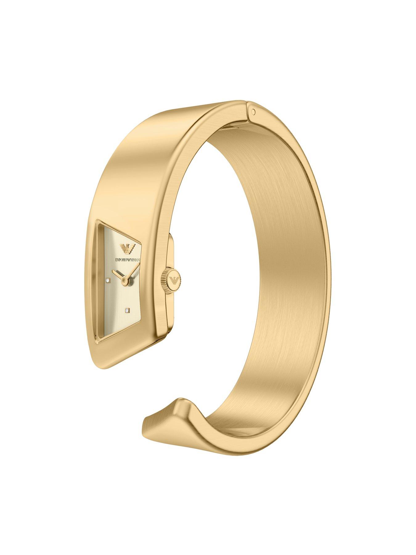 Image 5 of 7 of Emporio Armani Two-Hand Gold-Tone Stainless Steel Watch