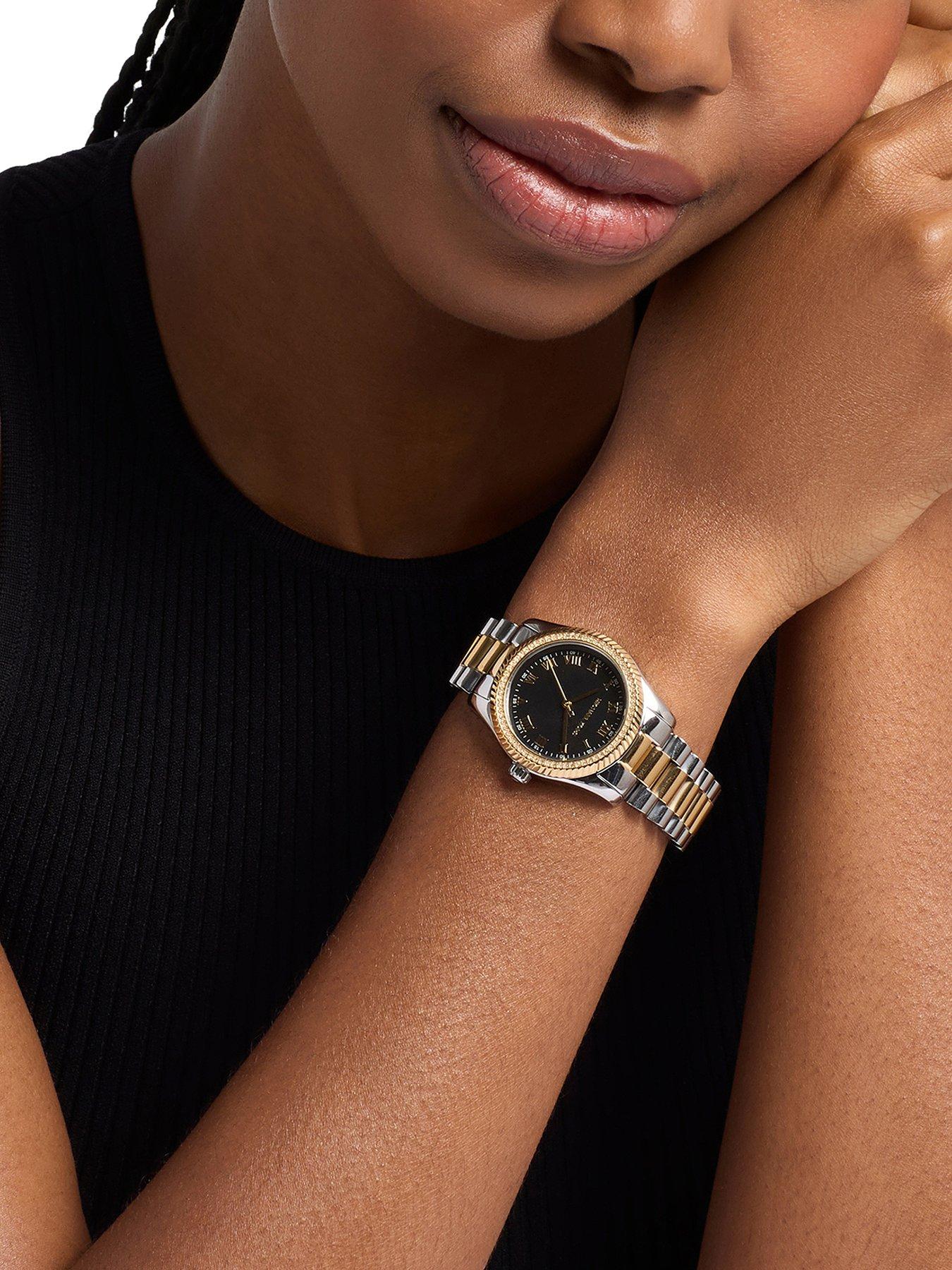 Image 1 of 6 of Michael Kors Michael Kors Women's Lexington Three-Hand Two-Tone Stainless Steel Watch, MK7625