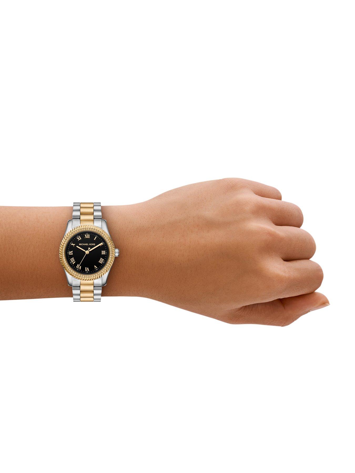 Image 3 of 6 of Michael Kors Michael Kors Women's Lexington Three-Hand Two-Tone Stainless Steel Watch, MK7625