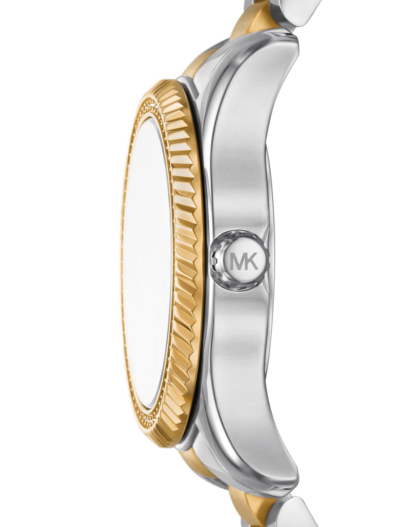Image 4 of 6 of Michael Kors Michael Kors Women's Lexington Three-Hand Two-Tone Stainless Steel Watch, MK7625