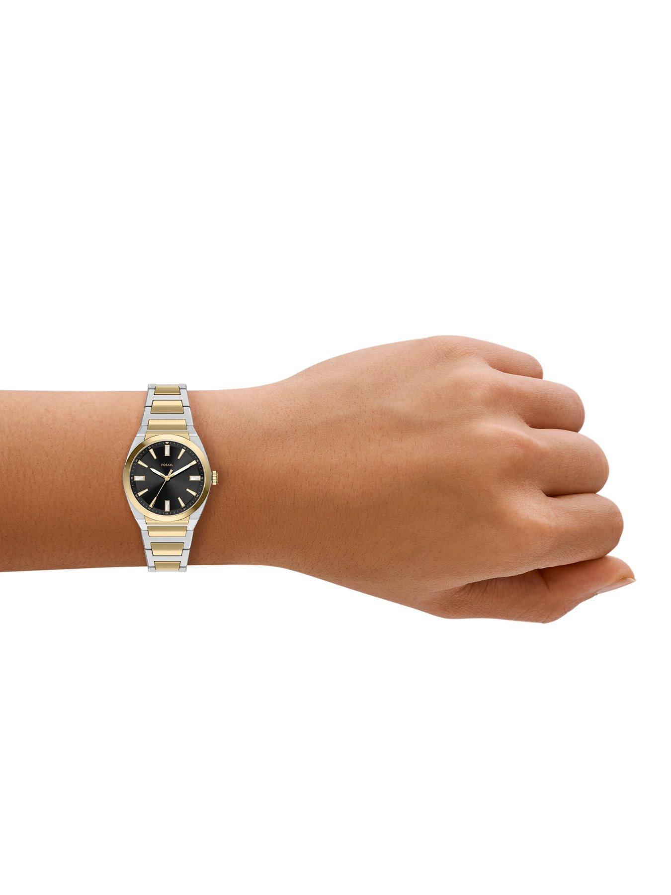 Image 3 of 7 of Fossil Women's Everett Three-Hand Two-Tone Stainless Steel Watch, ES5495