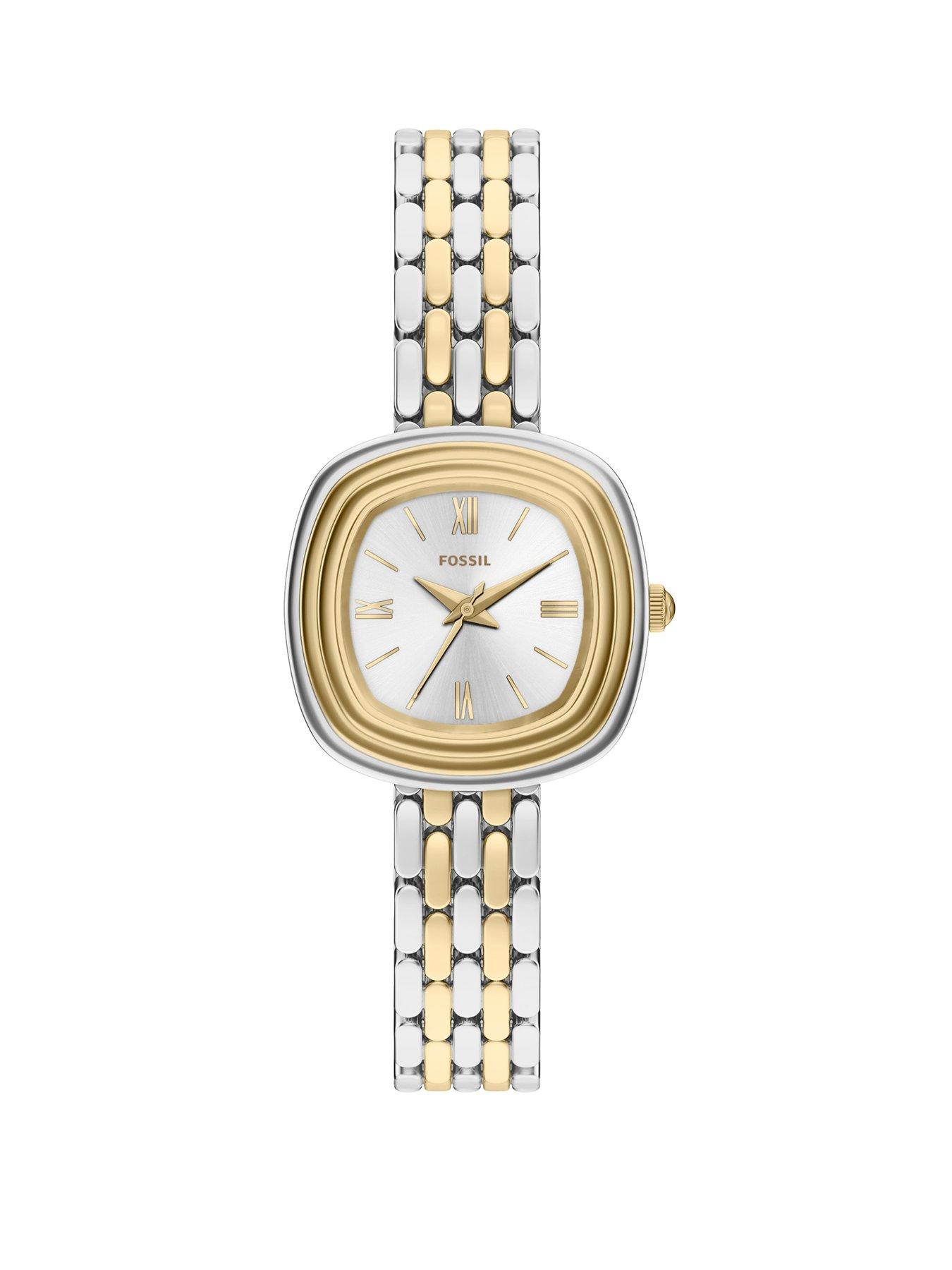 Fossil Fossil Women's Genevive Three-Hand Two-Tone Stainless Steel Watch, ES5509