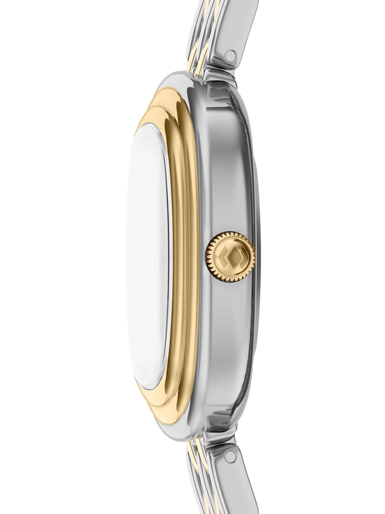 Image 4 of 7 of Fossil Fossil Women's Genevive Three-Hand Two-Tone Stainless Steel Watch, ES5509