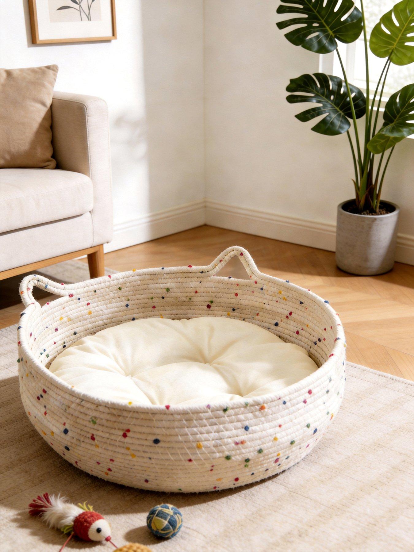 Image 4 of 7 of Living and Home Large Cotton Yarn Cat Scratching bed