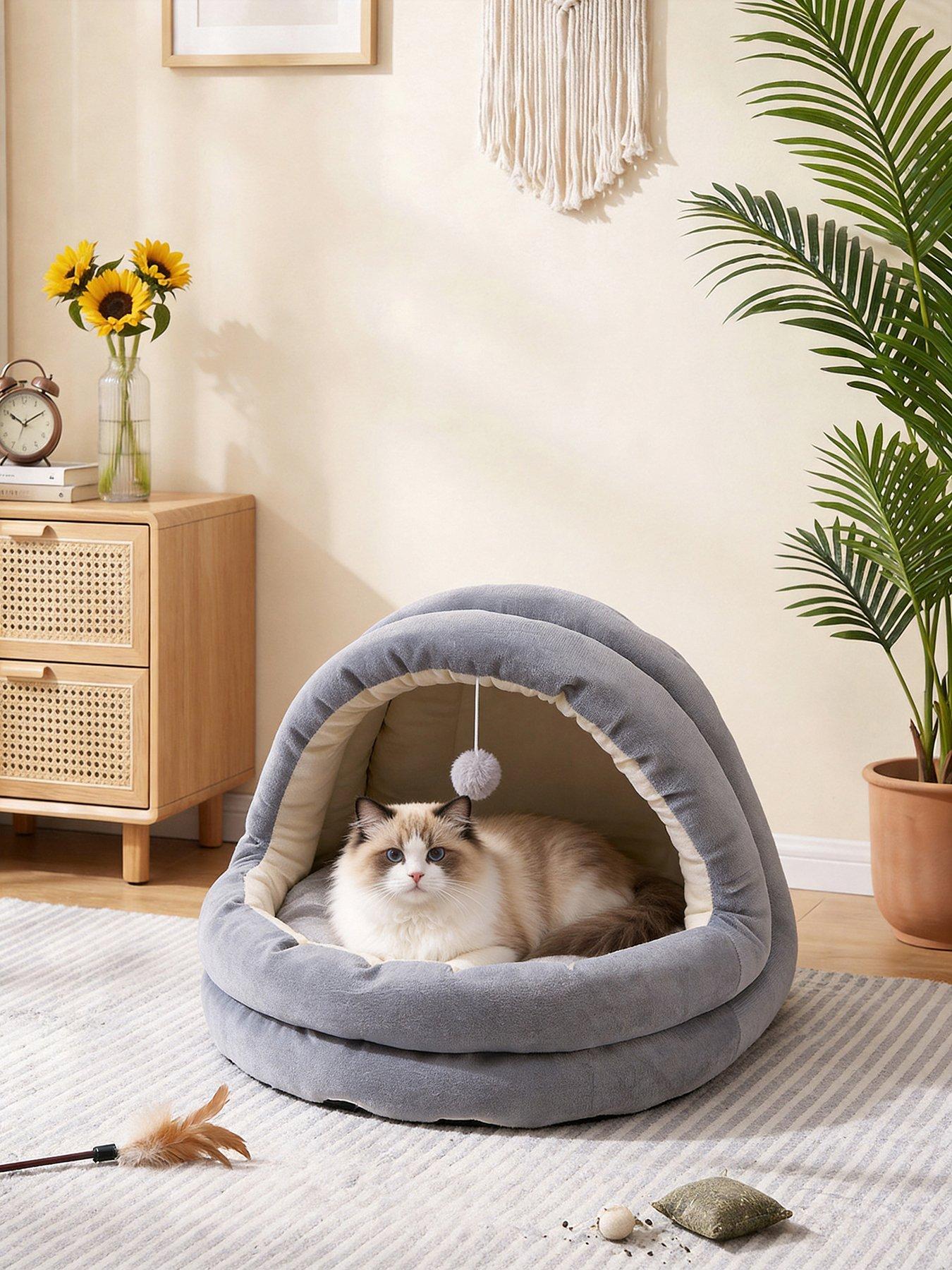 Image 1 of 7 of Living and Home Removable Washable Yurt-style Cat Bed