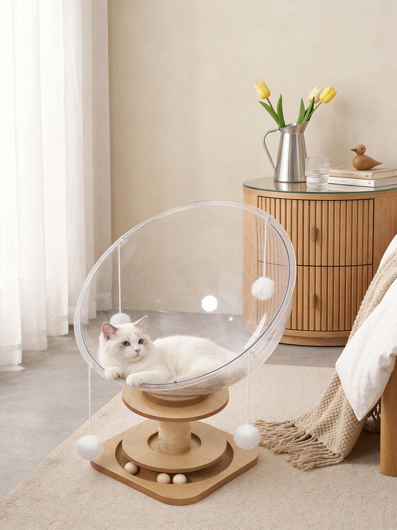 Image 1 of 6 of Living and Home Multifunction Space Capsule Cat Bed