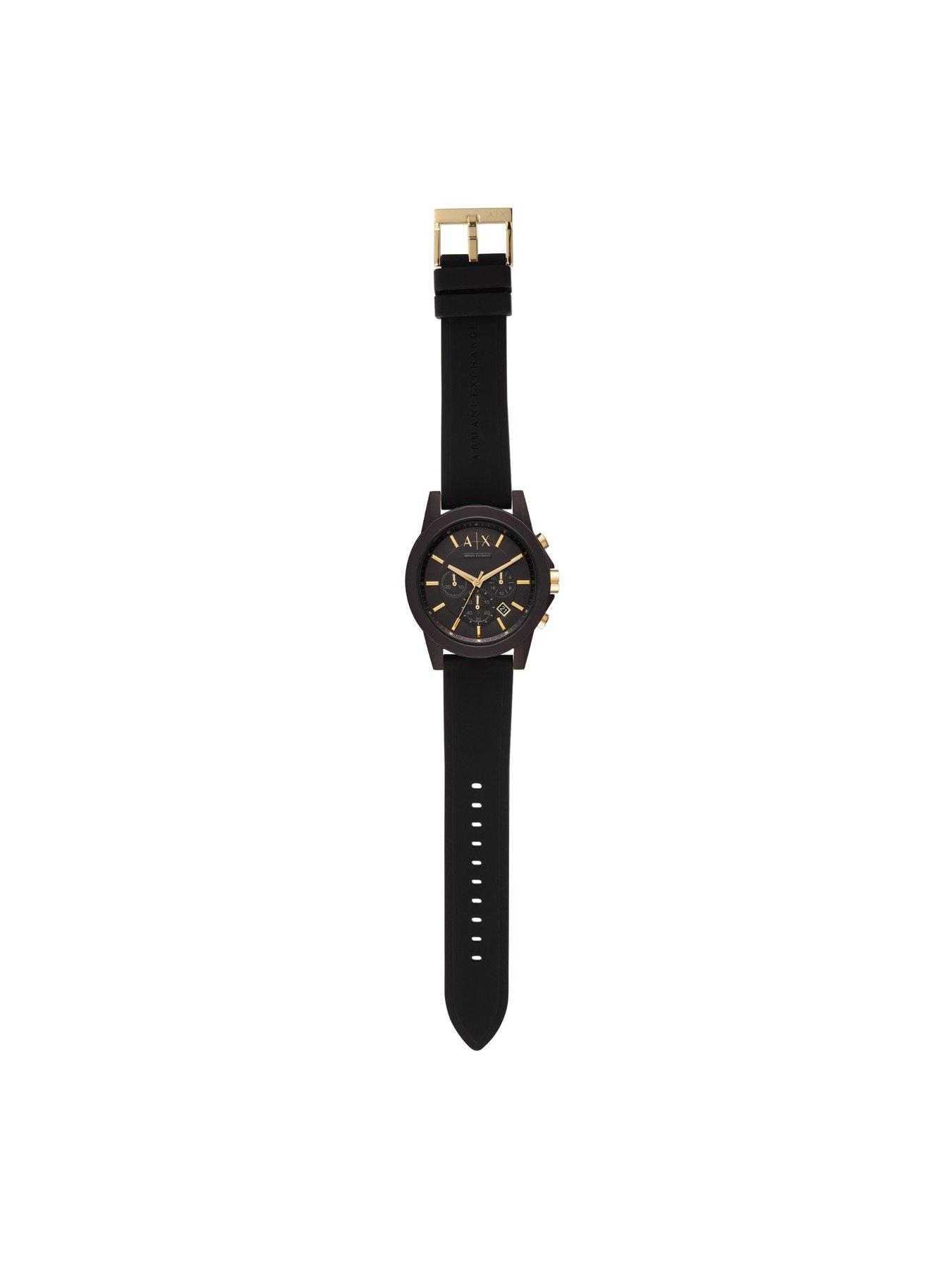 Image 6 of 6 of Armani Exchange Men's Chronograph, Black Silicone Watch, AX7105