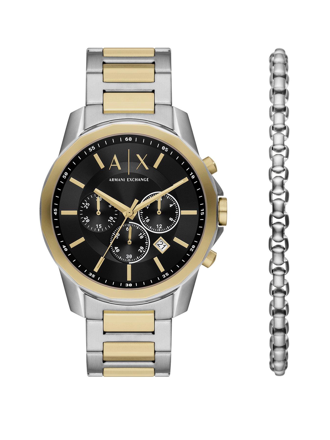 Armani Exchange Armani Exchange Men's Chronograph, Stainless Steel Watch and Bracelet Set, AX7148SET